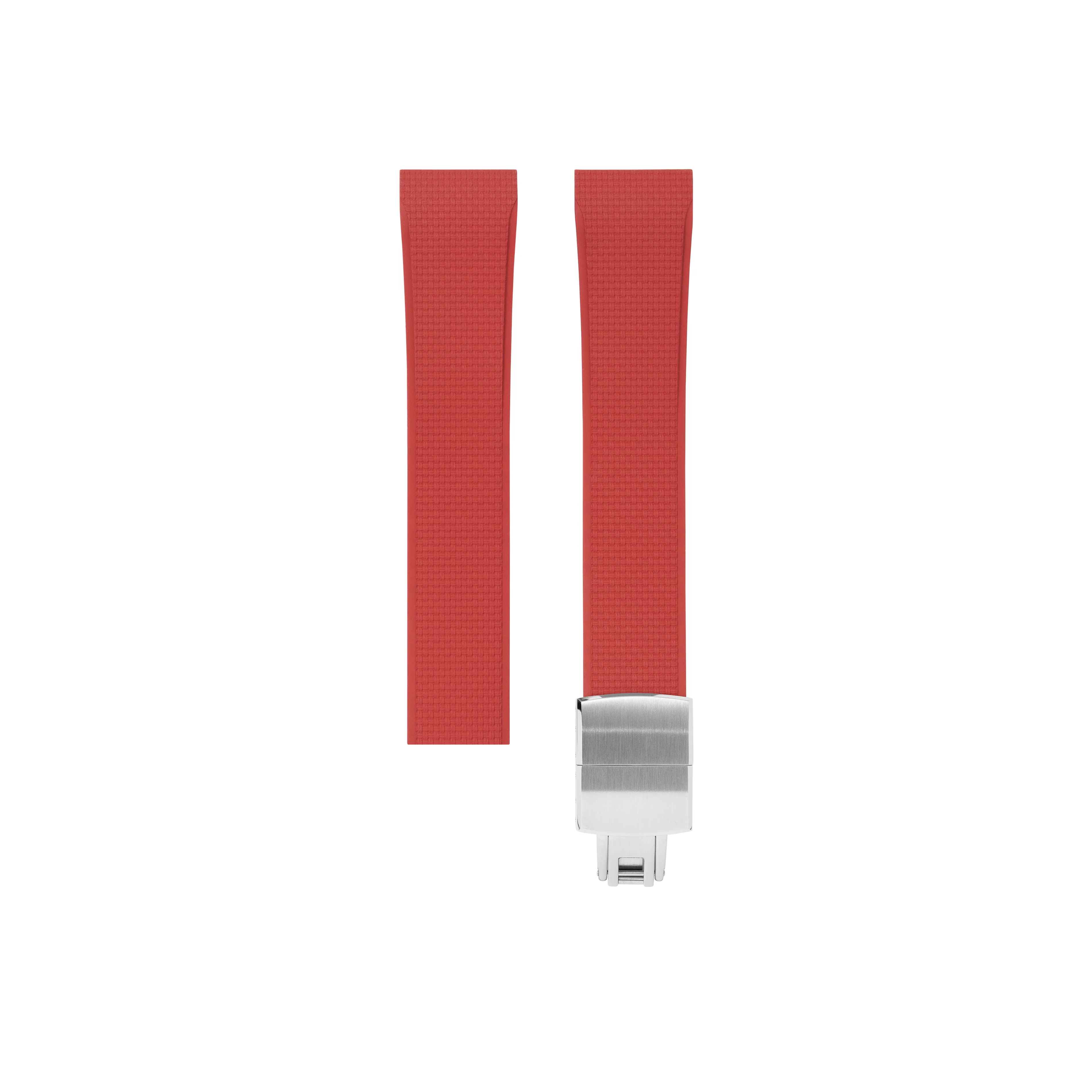 Red Sailcloth CTS Rubber Strap for Cartier Santos de Cartier - Image 5