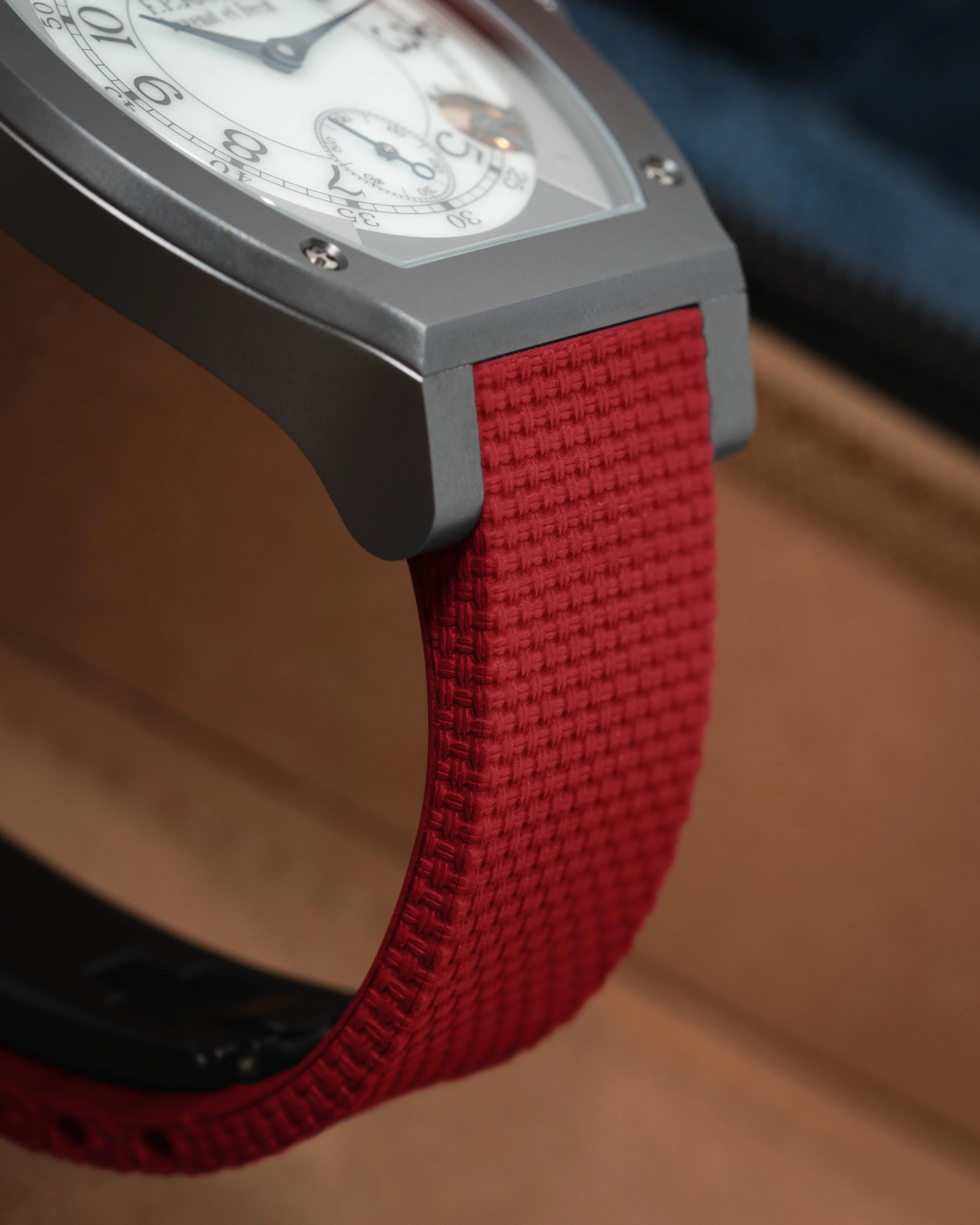 Red Sailcloth CTS Rubber Strap for F.P. Journe Élégante - Image 3