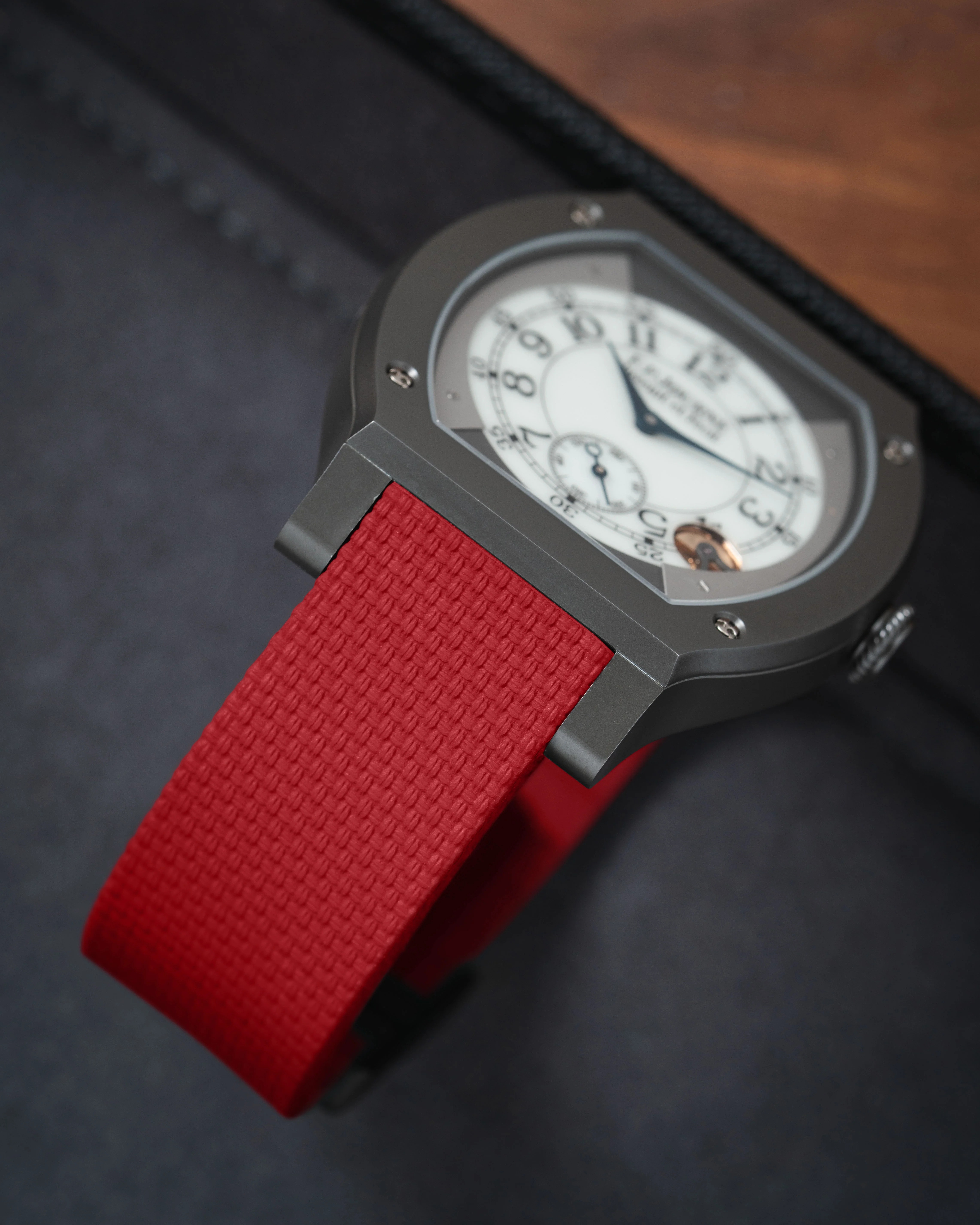 Red Sailcloth CTS Rubber Strap for F.P. Journe Élégante - Image 4