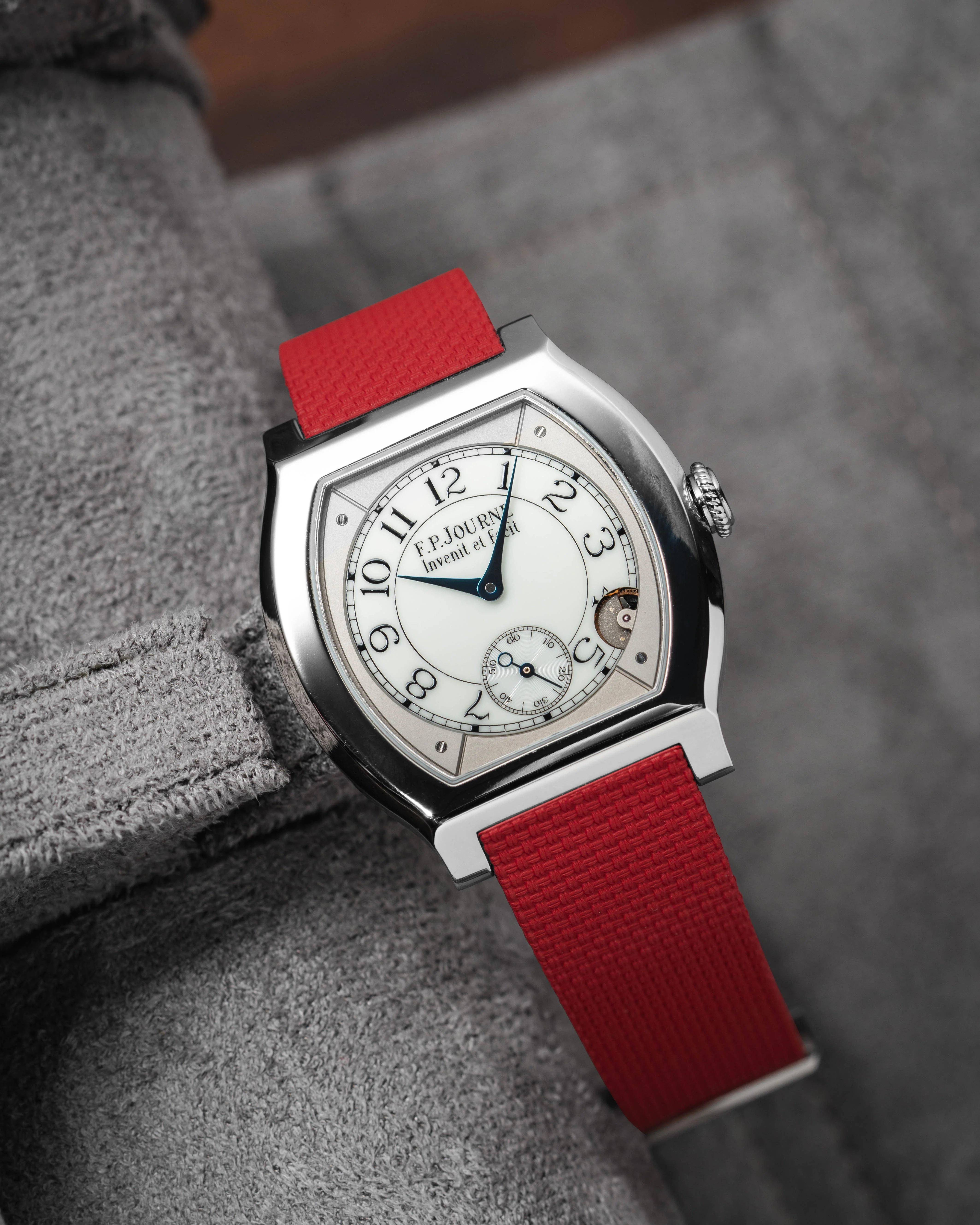Red Sailcloth CTS Rubber Strap for F.P. Journe Élégante - Image 5