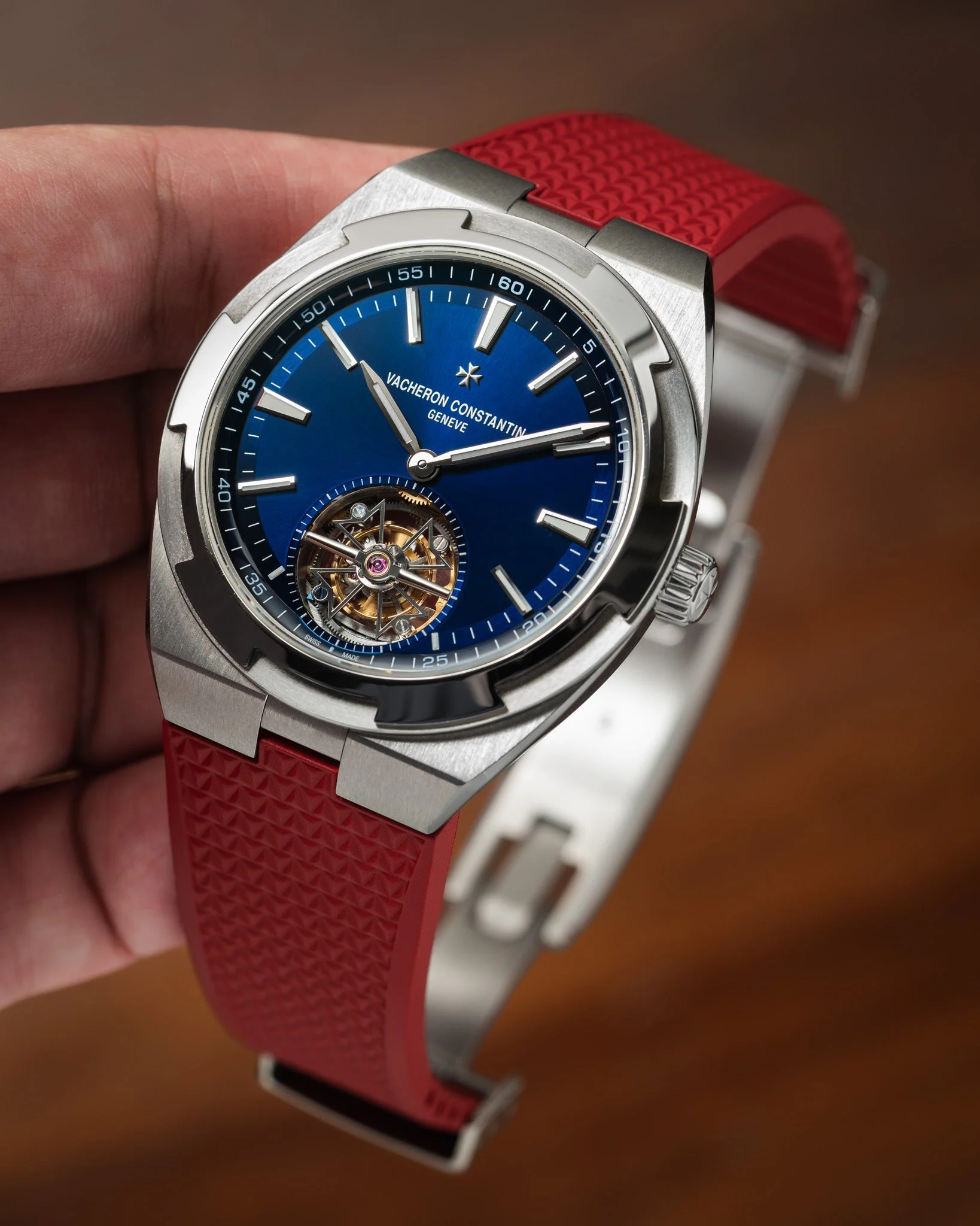 Red CTS Rubber Strap for Vacheron Constantin Overseas - Image 6