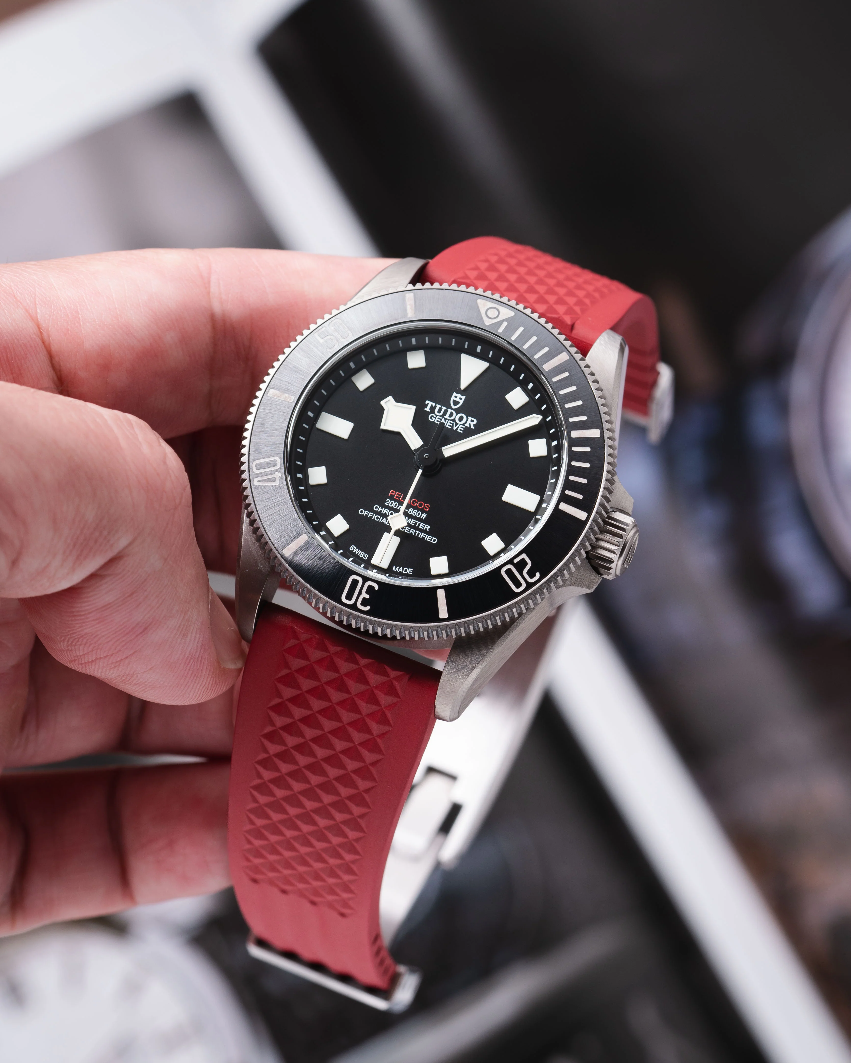 Red Waffle CTS Rubber Strap - Image 6