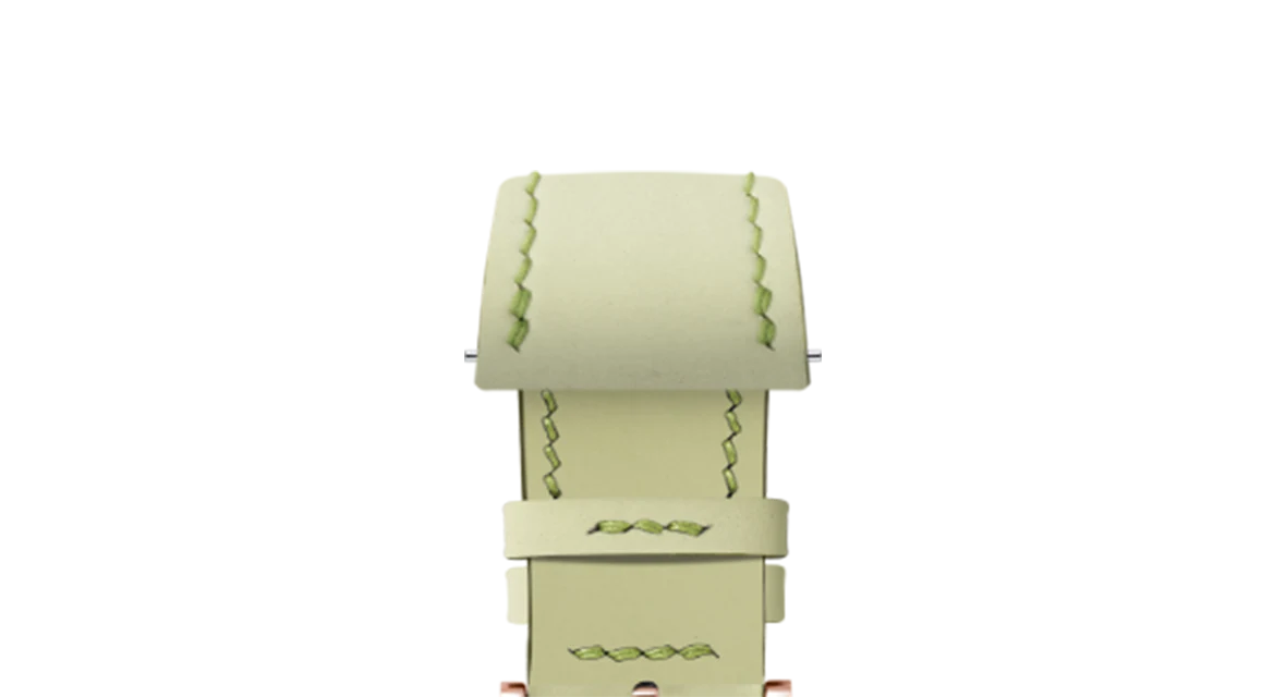 Sage Green Rubberised Leather (Smooth) Slim Strap - Image 10