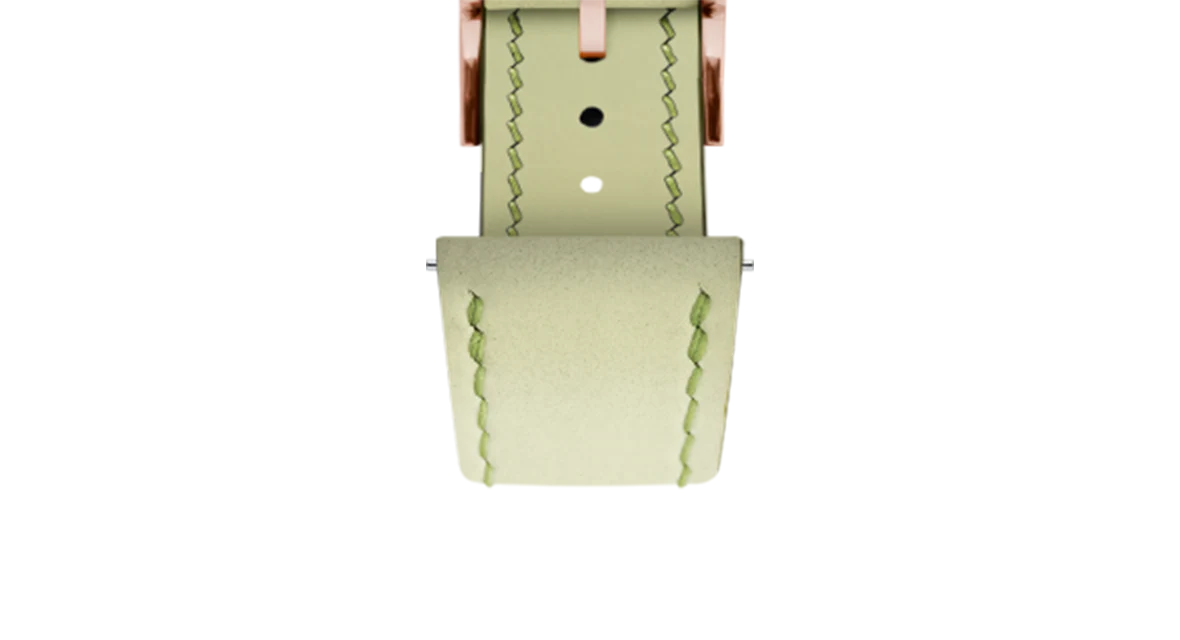 Sage Green Rubberised Leather (Smooth) Slim Strap - Image 11