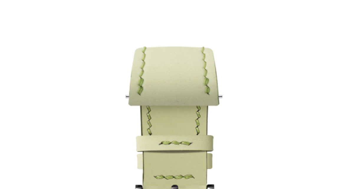 Sage Green Rubberised Leather (Smooth) Slim Strap - Image 14