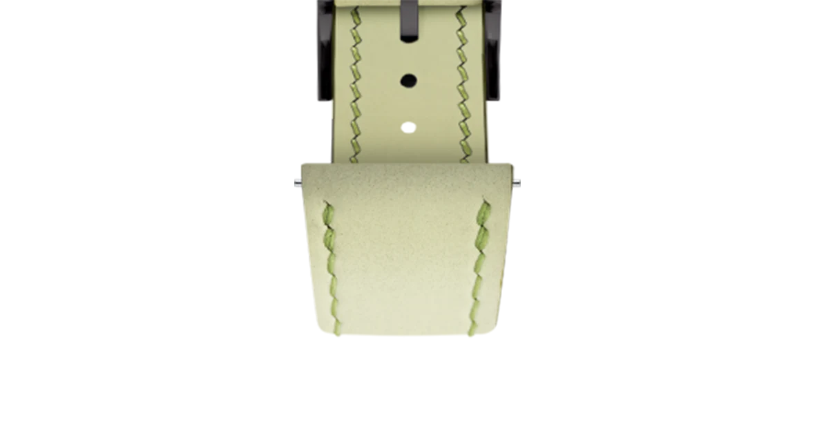 Sage Green Rubberised Leather (Smooth) Slim Strap - Image 15