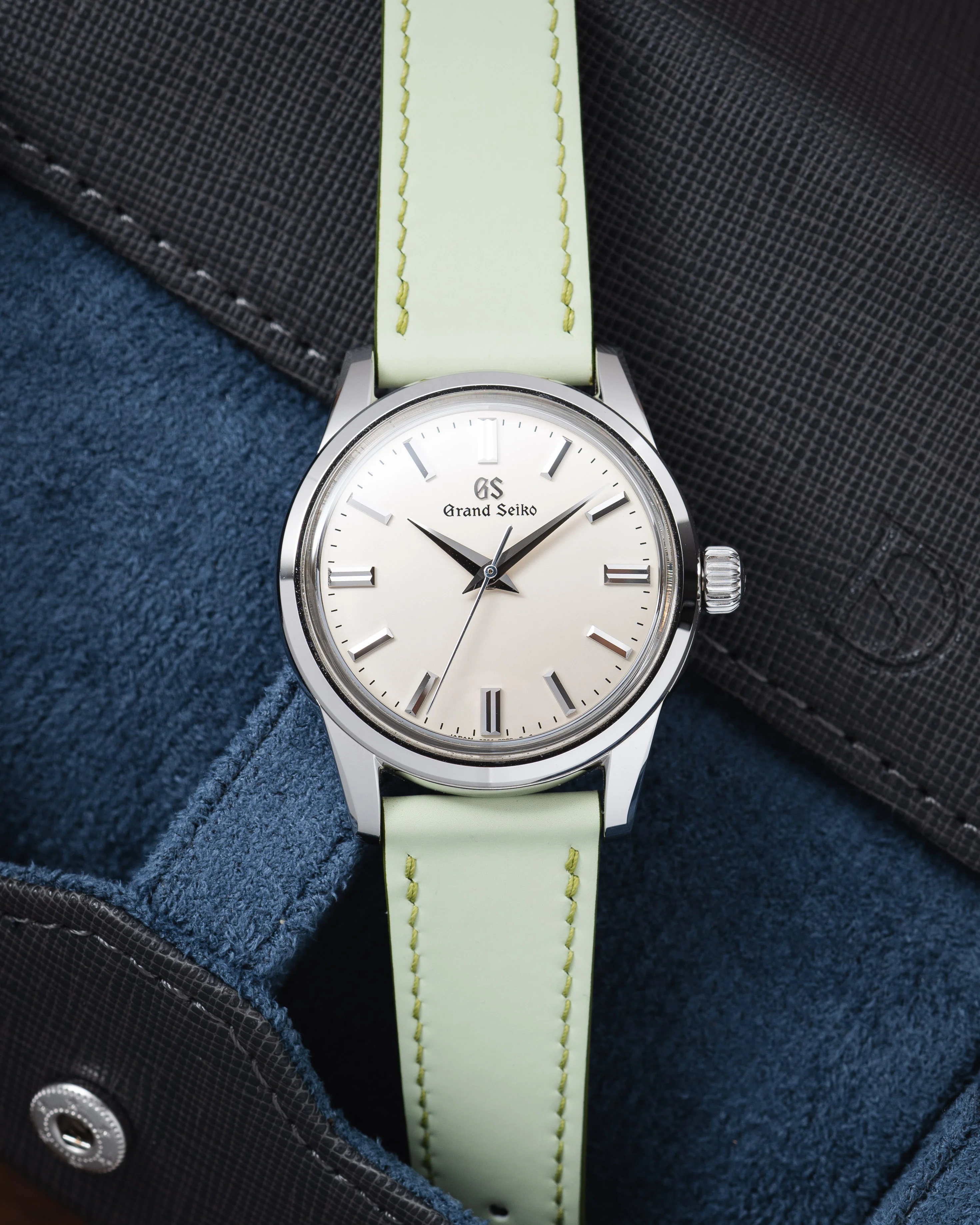 Sage Green Rubberised Leather (Smooth) Slim Strap - Image 5