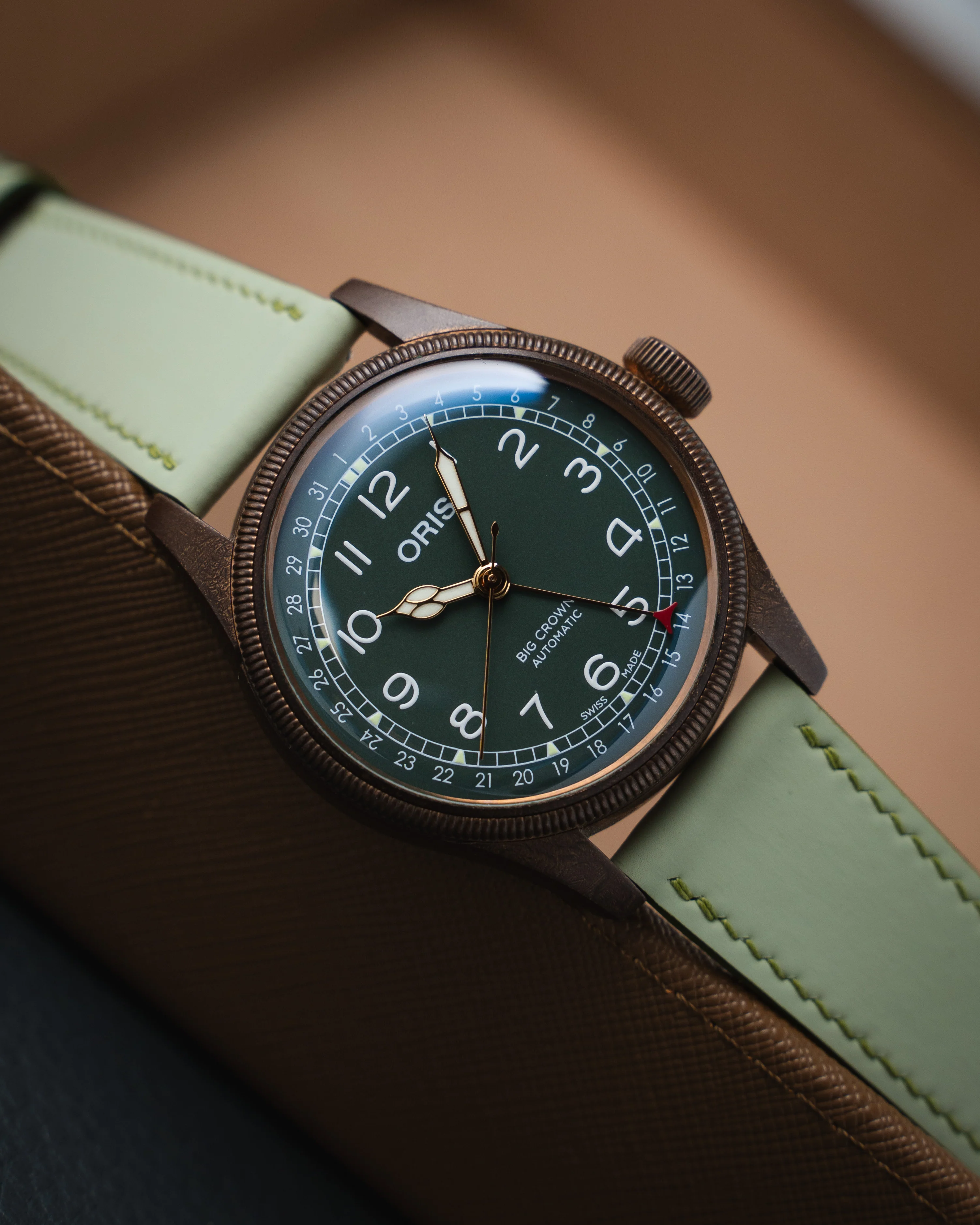 Sage Green Rubberised Leather (Smooth) Slim Strap - Image 6