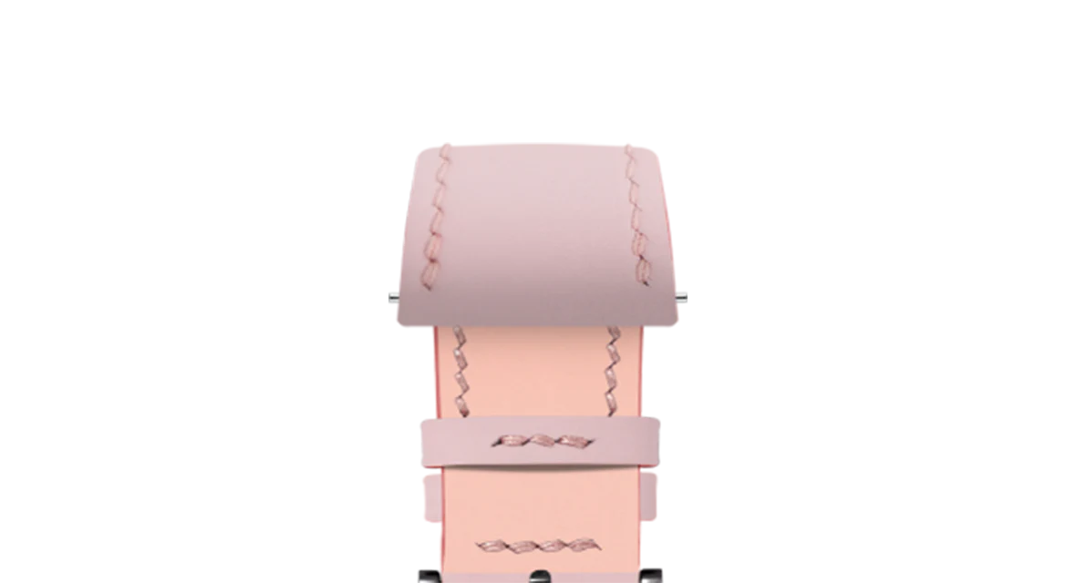 Sakura Pink Rubberised Leather (Smooth) Slim Strap - Image 12
