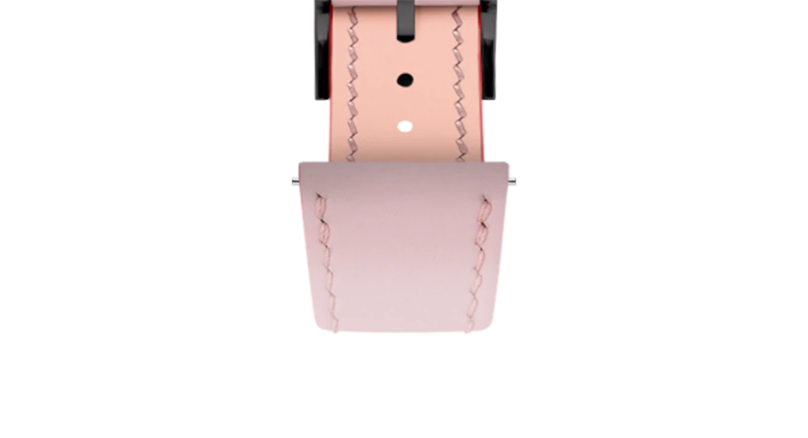 Sakura Pink Rubberised Leather (Smooth) Slim Strap - Image 13