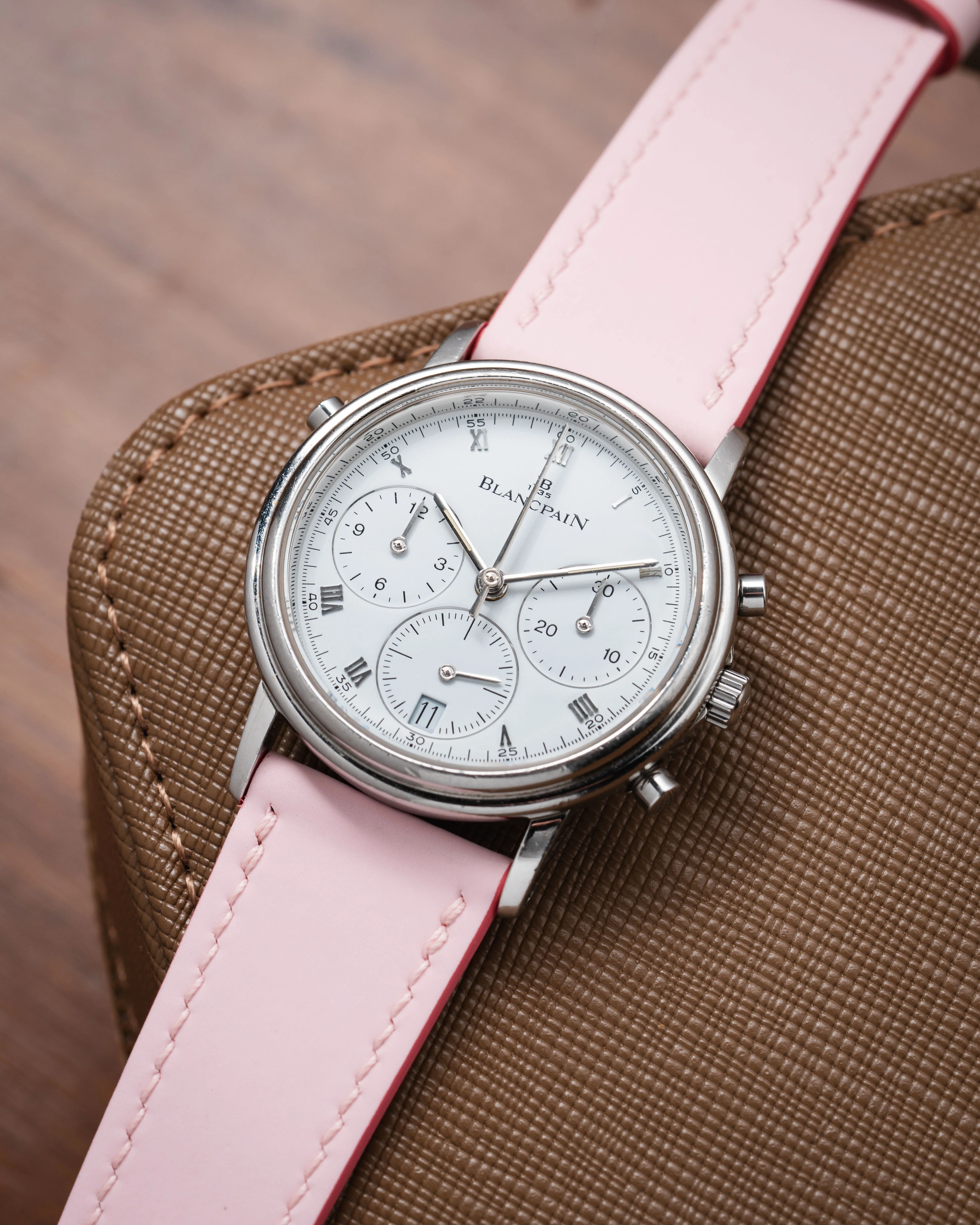 Sakura Pink Rubberised Leather (Smooth) Slim Strap - Image 5