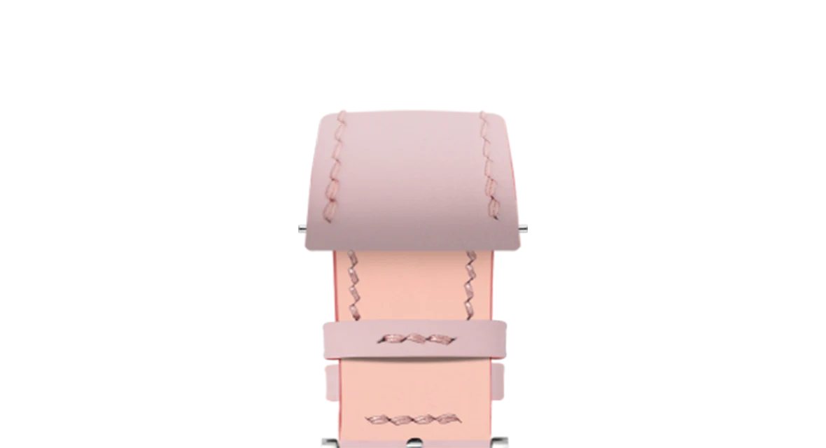 Sakura Pink Rubberised Leather (Smooth) Slim Strap - Image 6