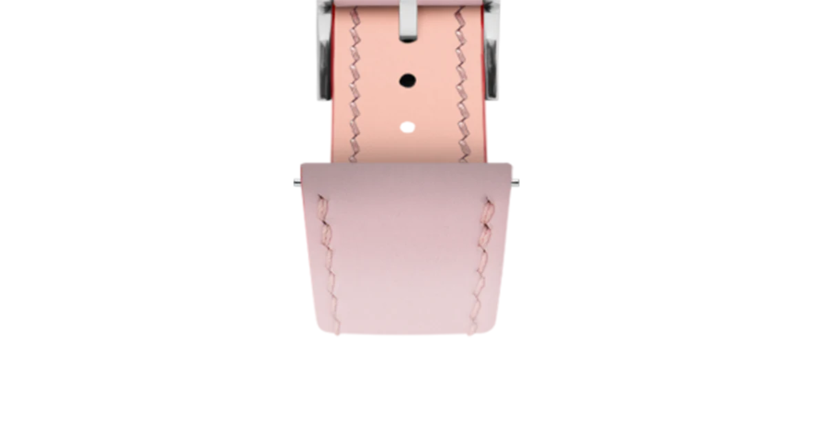 Sakura Pink Rubberised Leather (Smooth) Slim Strap - Image 7