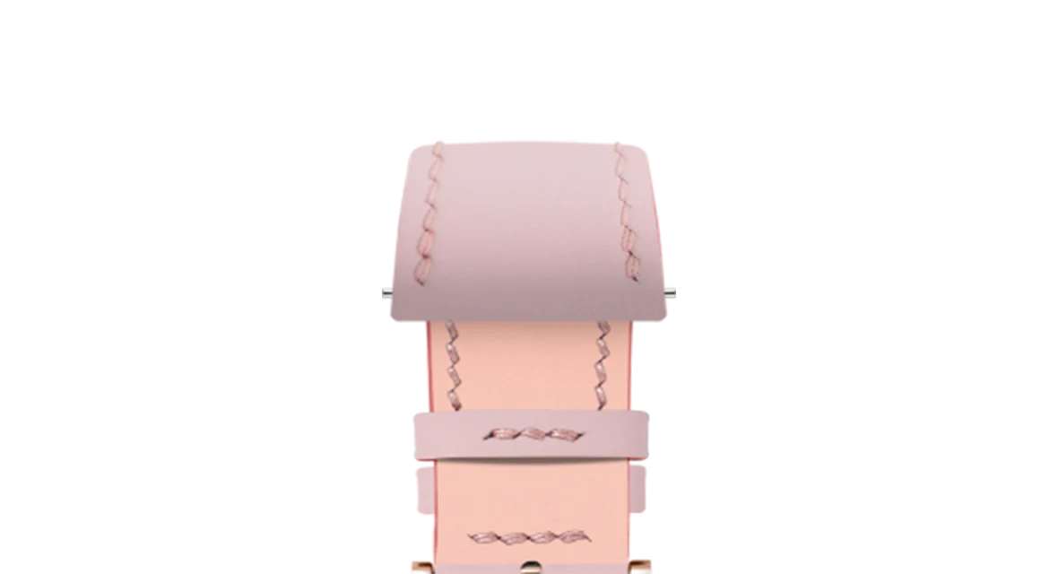 Sakura Pink Rubberised Leather (Smooth) Slim Strap - Image 8