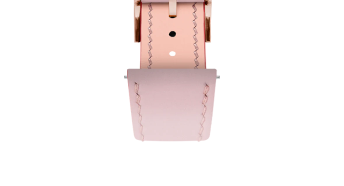 Sakura Pink Rubberised Leather (Smooth) Slim Strap - Image 9