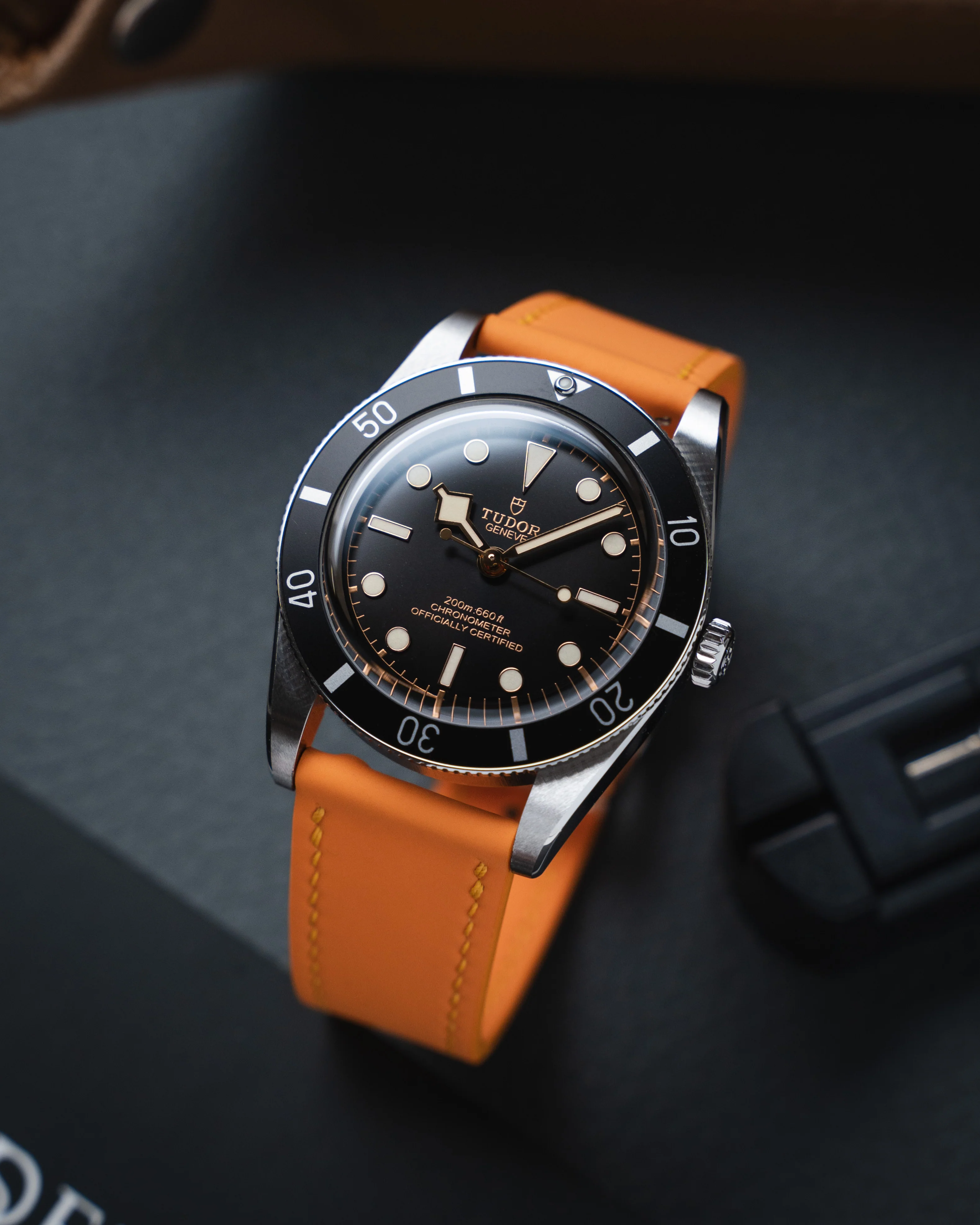 Sun Yellow Rubberised Leather (Smooth) Slim Strap - Image 3
