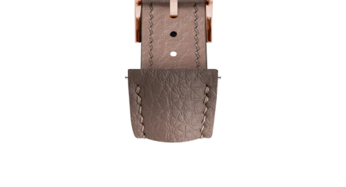 Taupe Rubberised Leather (Togo) Signature Strap - Image 8