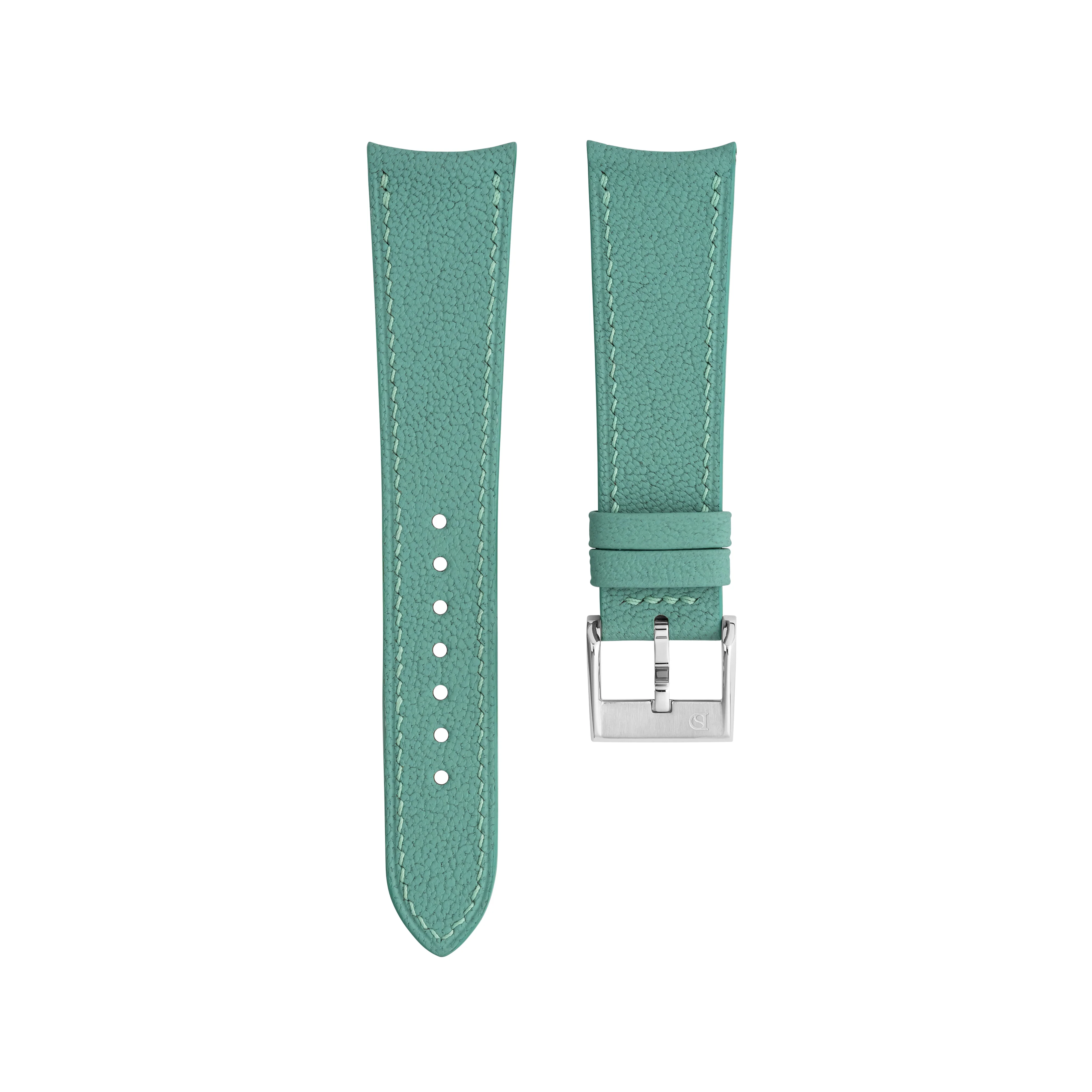 Overstock: Turquoise Chevre Slim (Curved) Strap