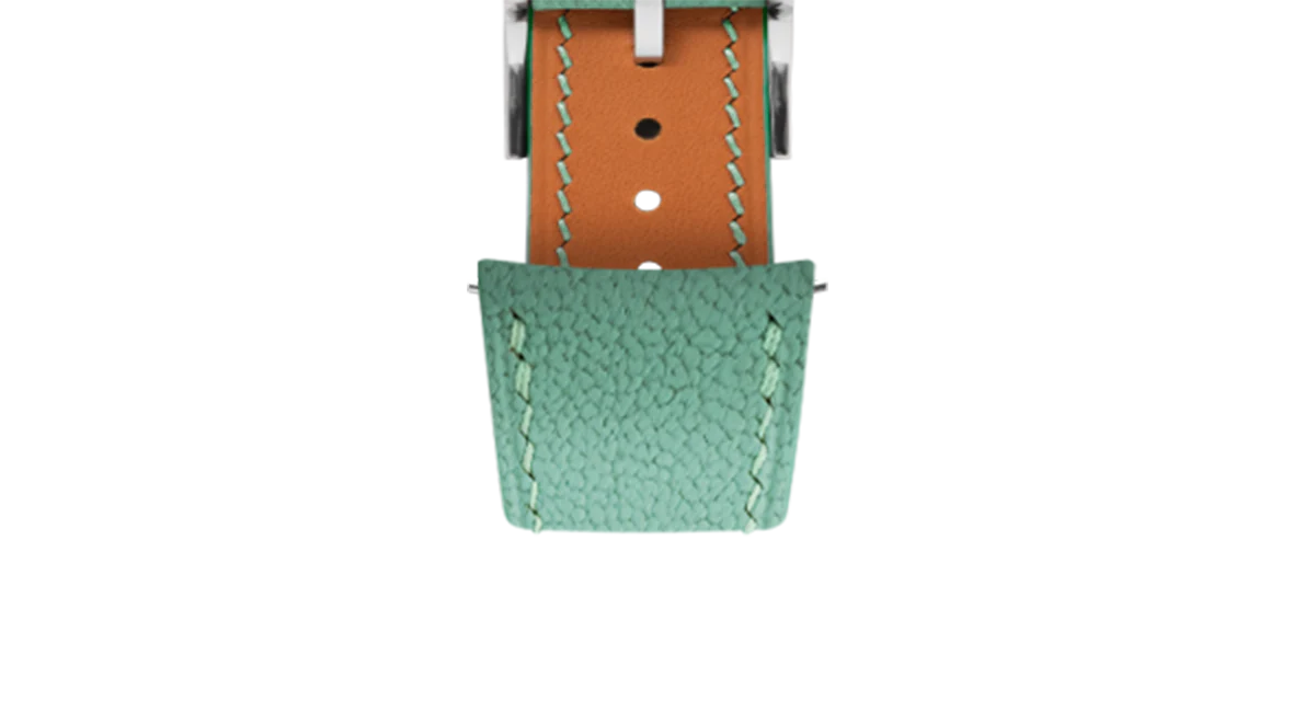 Overstock: Turquoise Chevre Slim (Curved) Strap - Image 5