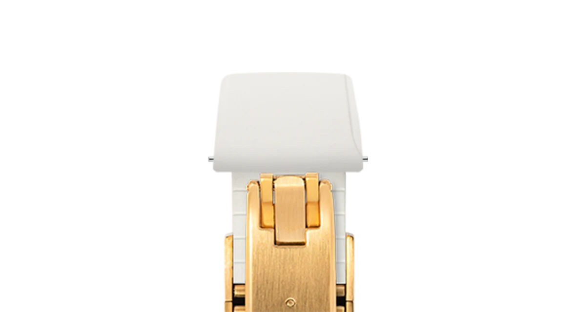 White CTS Rubber Strap for Cartier Santos de Cartier - Image 10