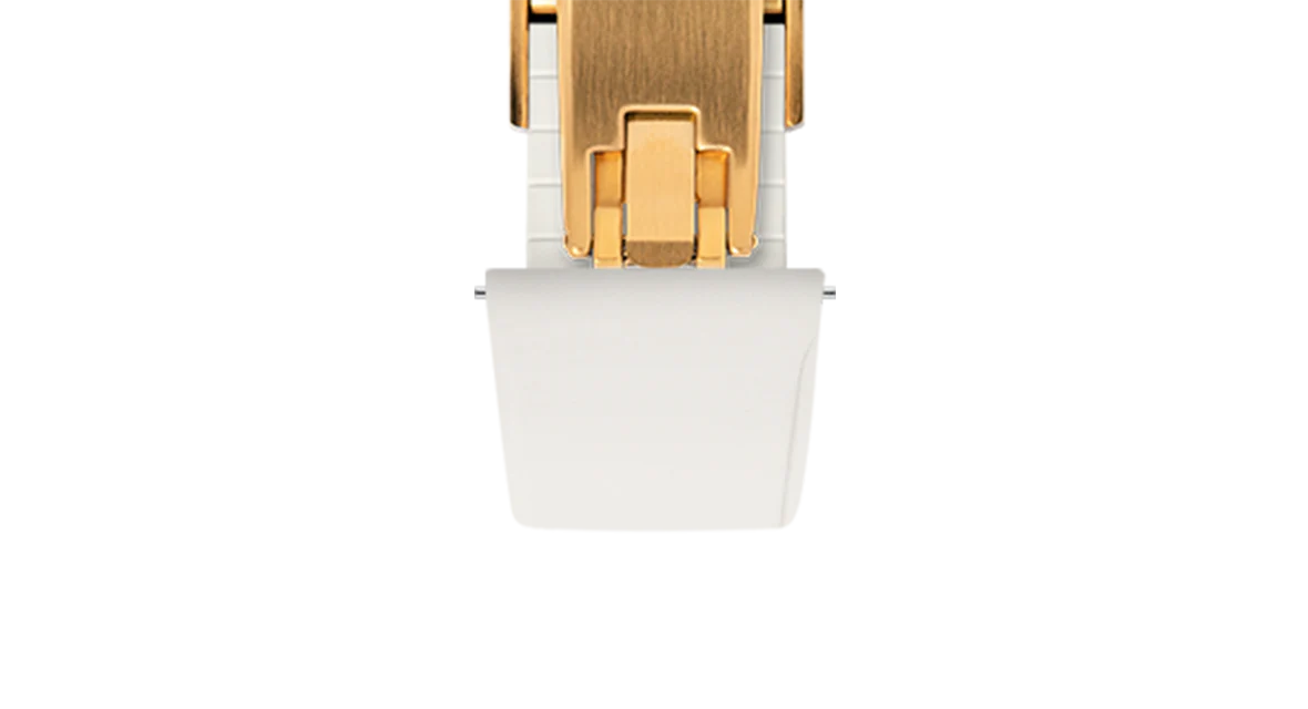White CTS Rubber Strap for Cartier Santos de Cartier - Image 11