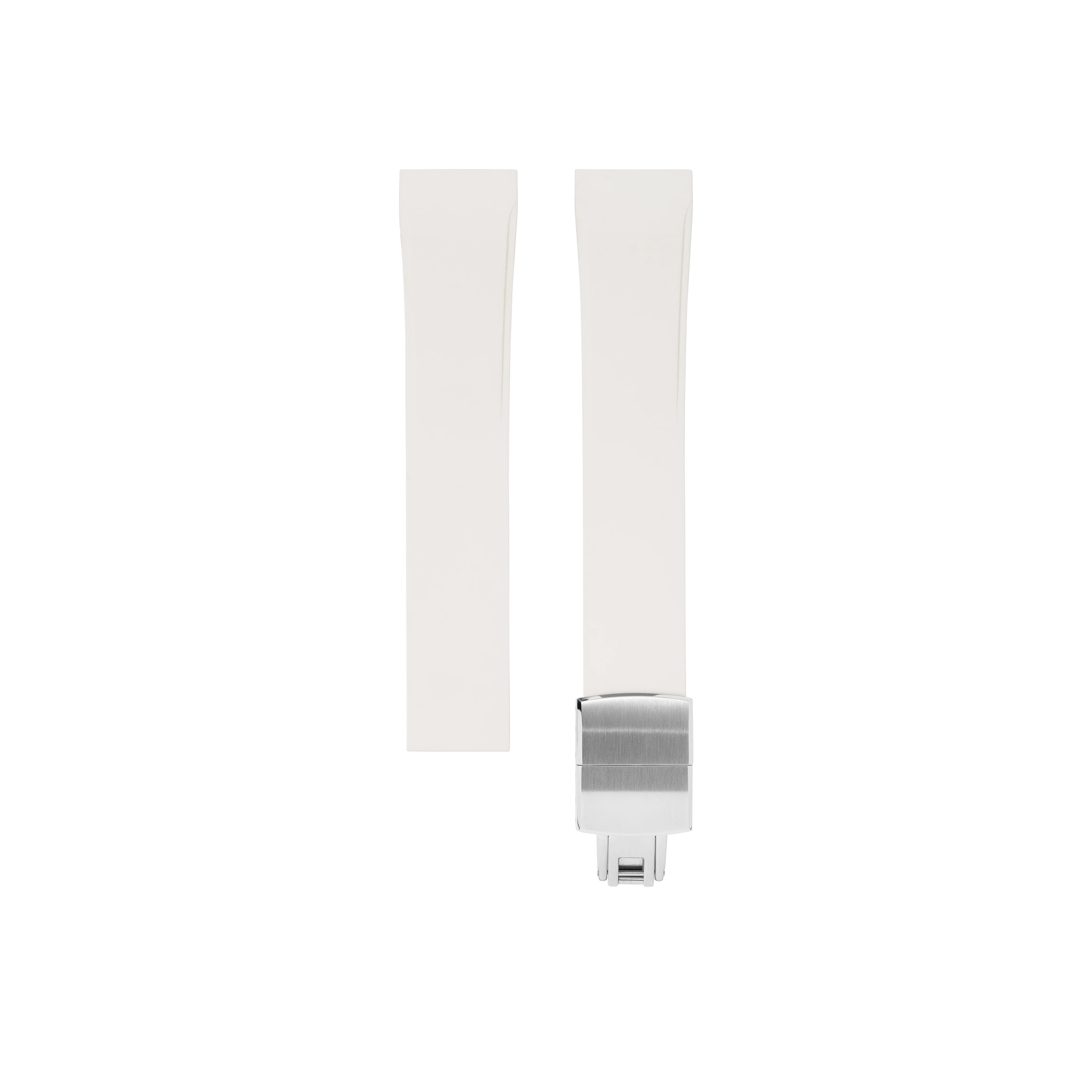 White CTS Rubber Strap for Cartier Santos de Cartier - Image 5