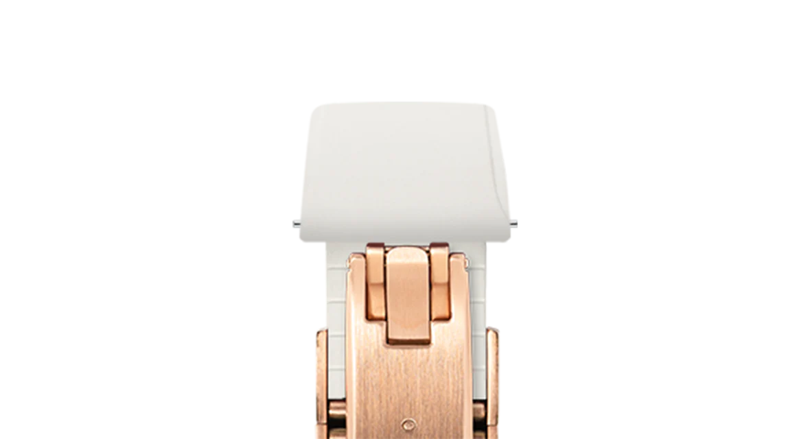 White CTS Rubber Strap for Cartier Santos de Cartier - Image 8