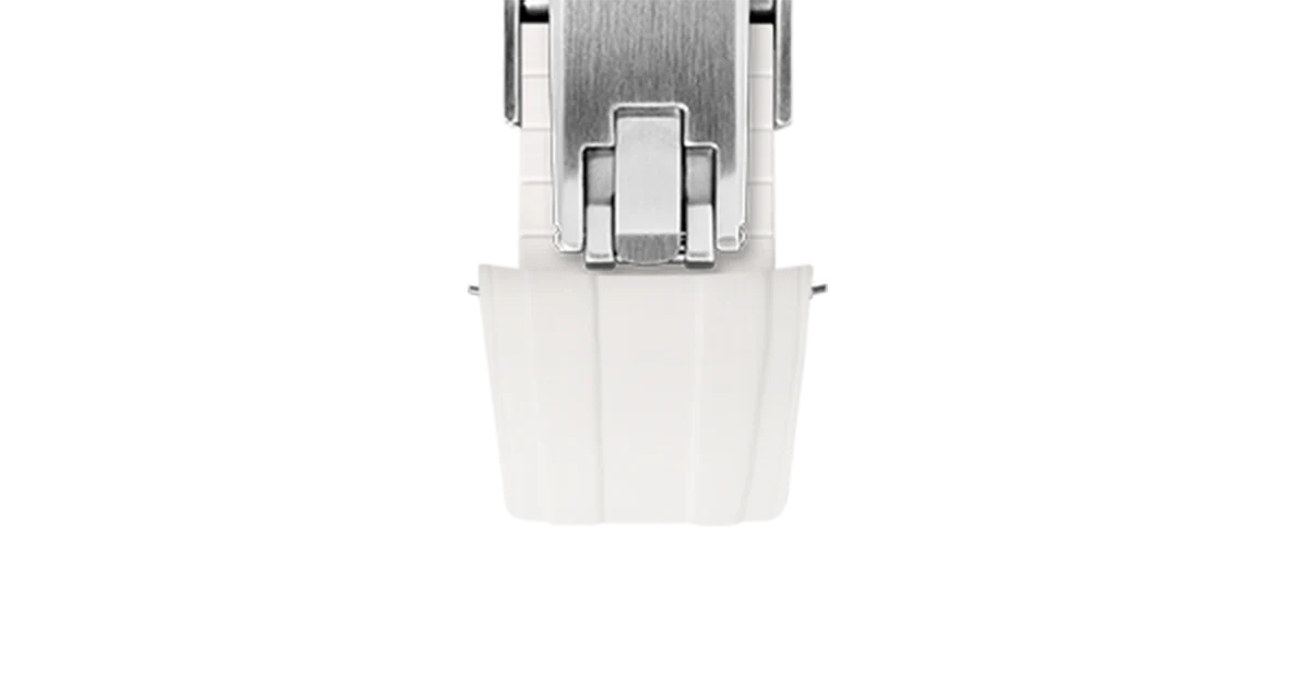 White CTS Rubber Strap for Omega Speedmaster & Swatch MoonSwatch - Image 13