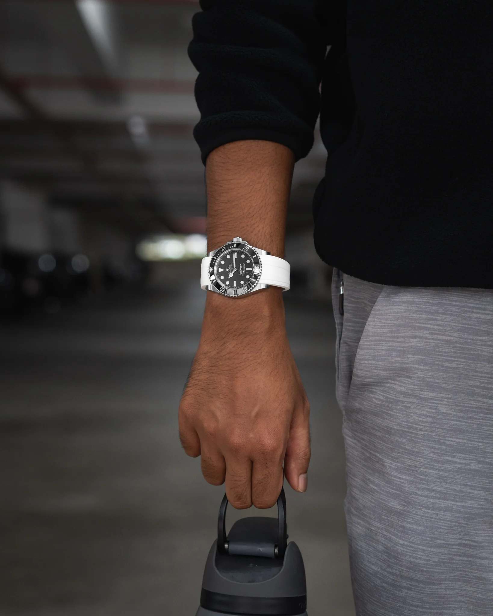 White CTS Rubber Strap for Rolex Submariner 41mm - Image 8