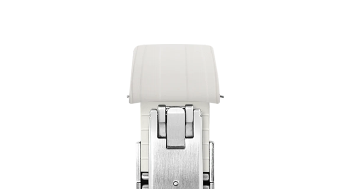 White CTS Rubber Strap for Rolex Submariner 41mm - Image 9