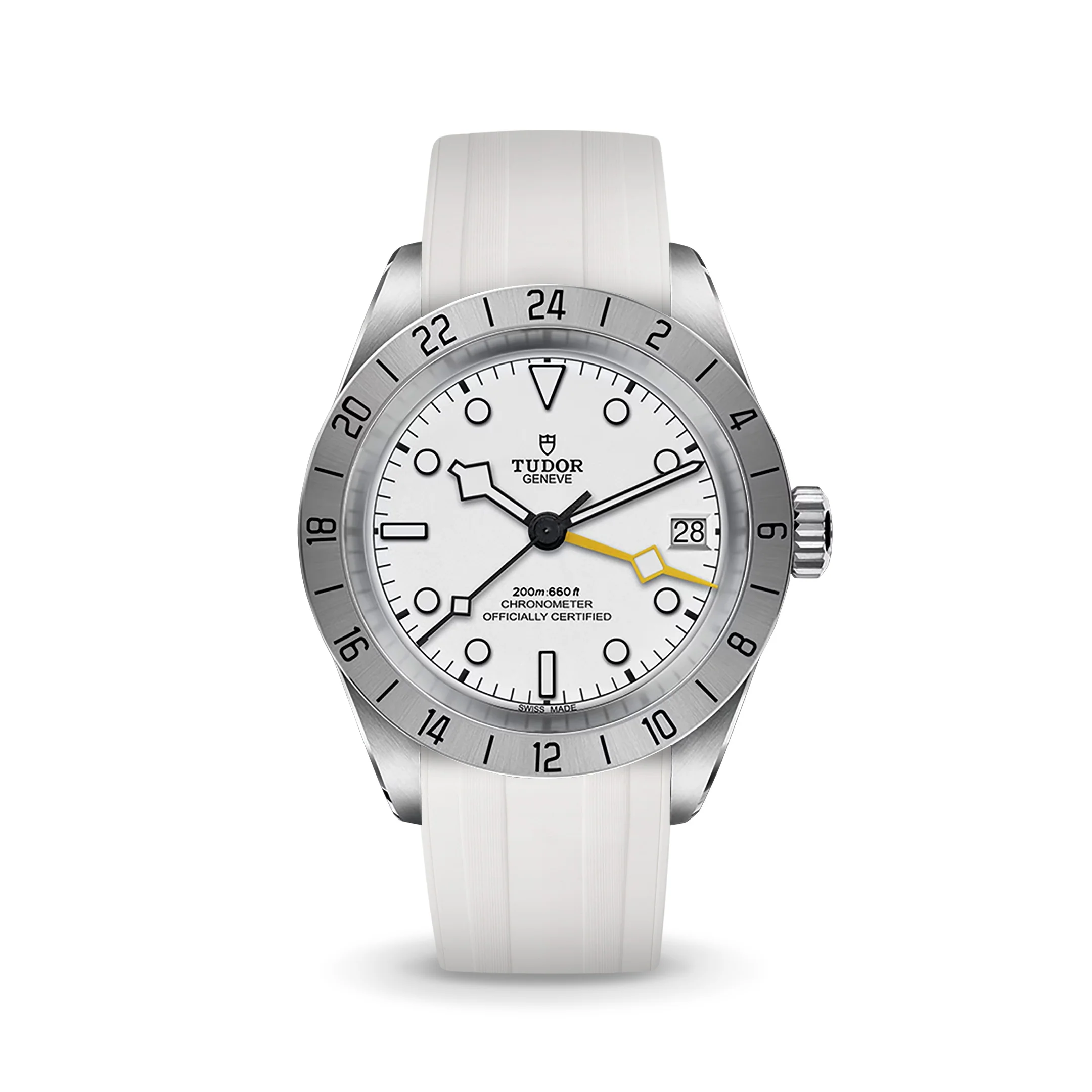 White CTS Rubber Strap for Tudor BB Pro