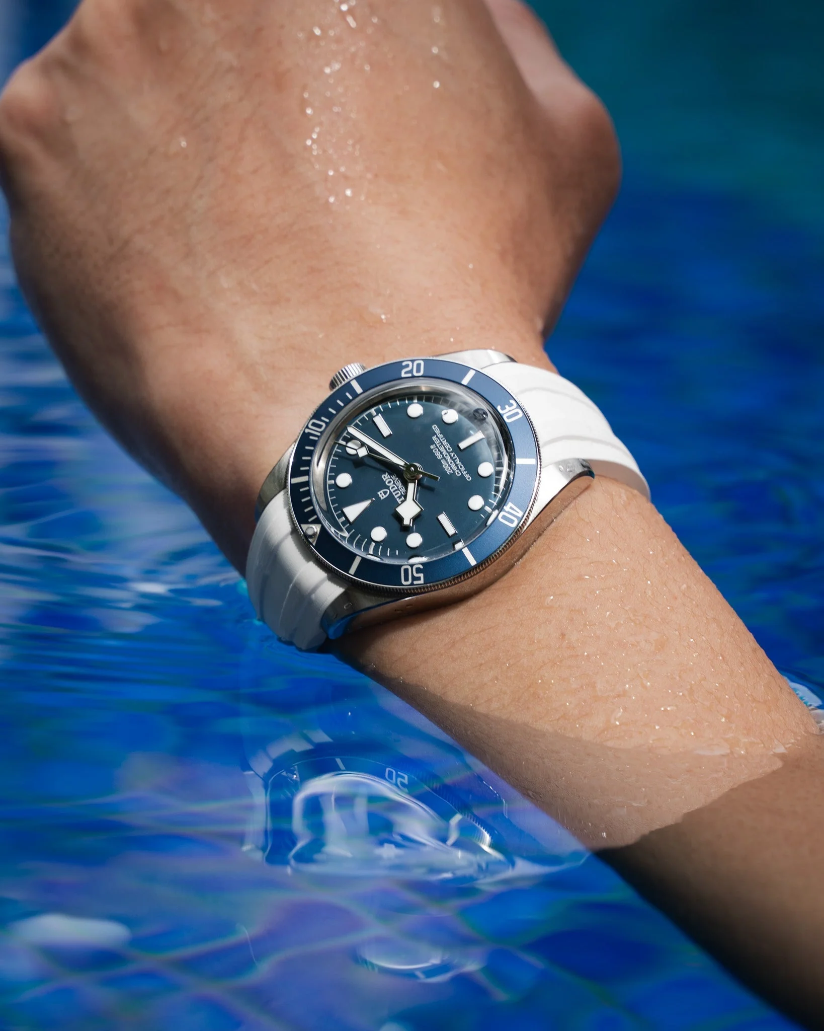 White CTS Rubber Strap for Tudor BB58 - Image 5