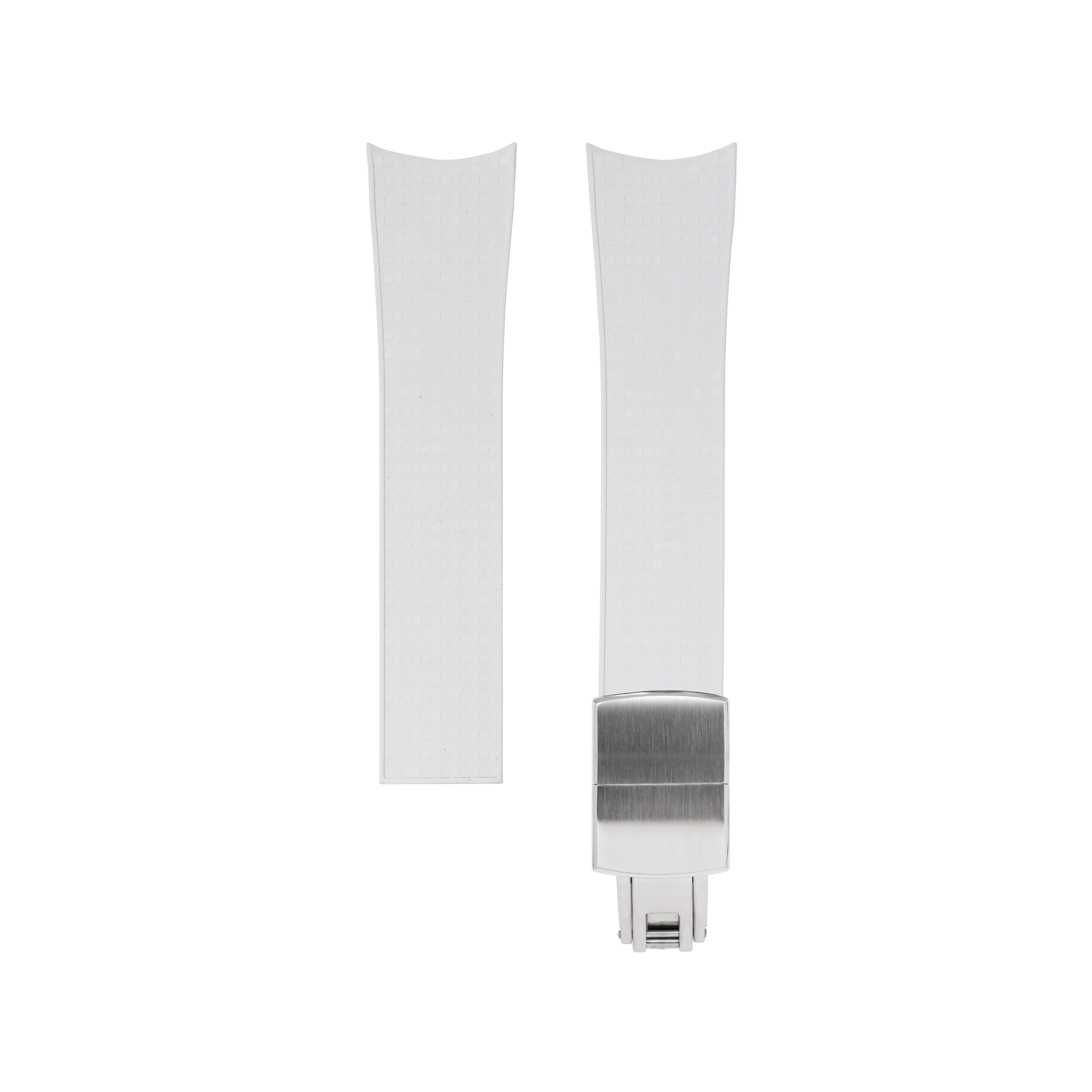 White Curved CTS Rubber Strap for MB&F MAD1 - Image 5