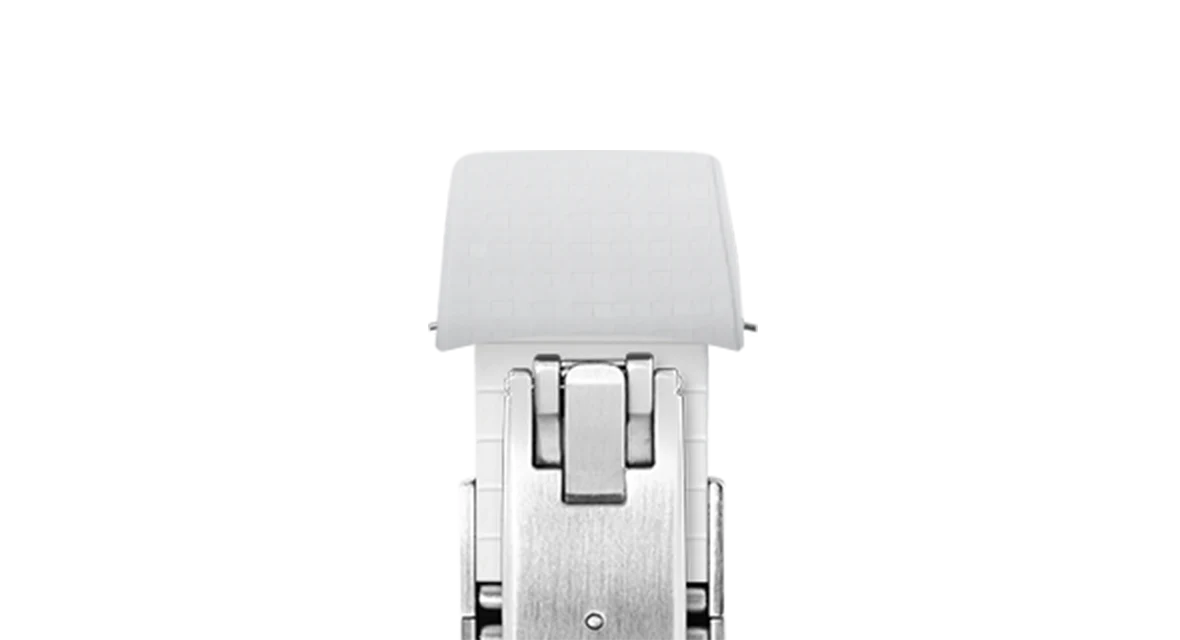 White Curved CTS Rubber Strap for MB&F MAD1 - Image 7