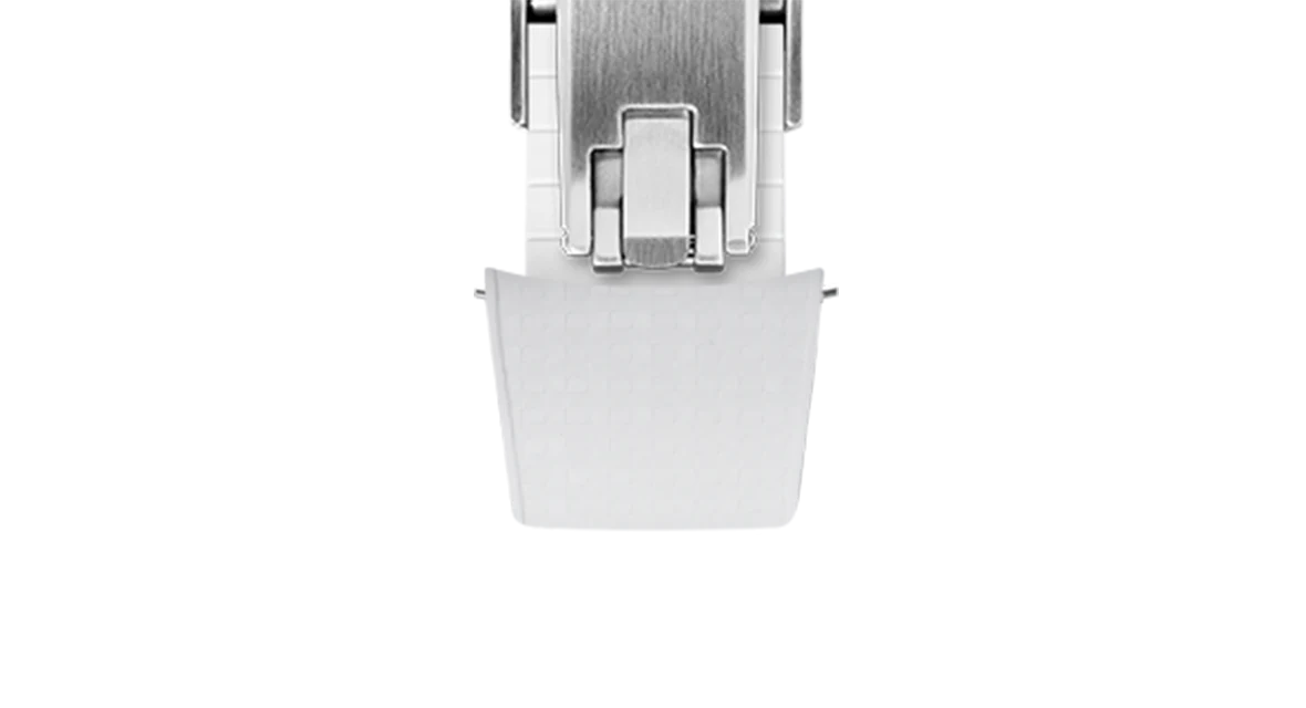 White Curved CTS Rubber Strap for MB&F MAD1 - Image 8