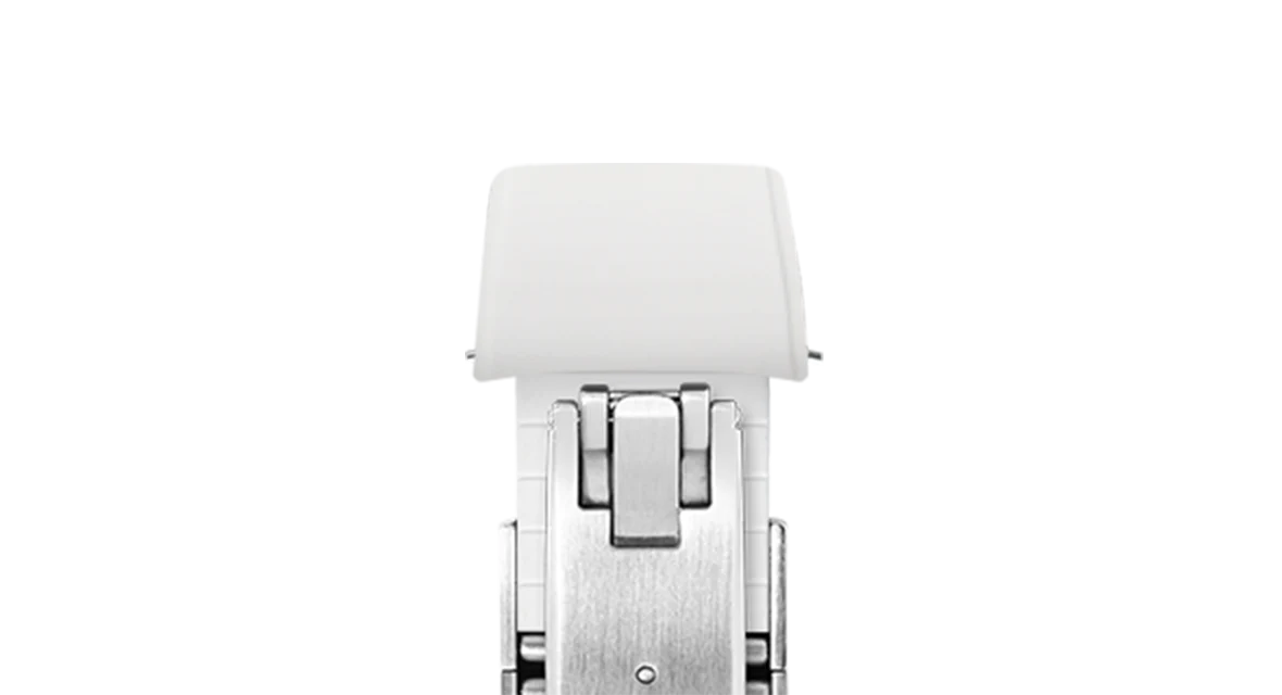 White Curved CTS Rubber Strap - Image 11