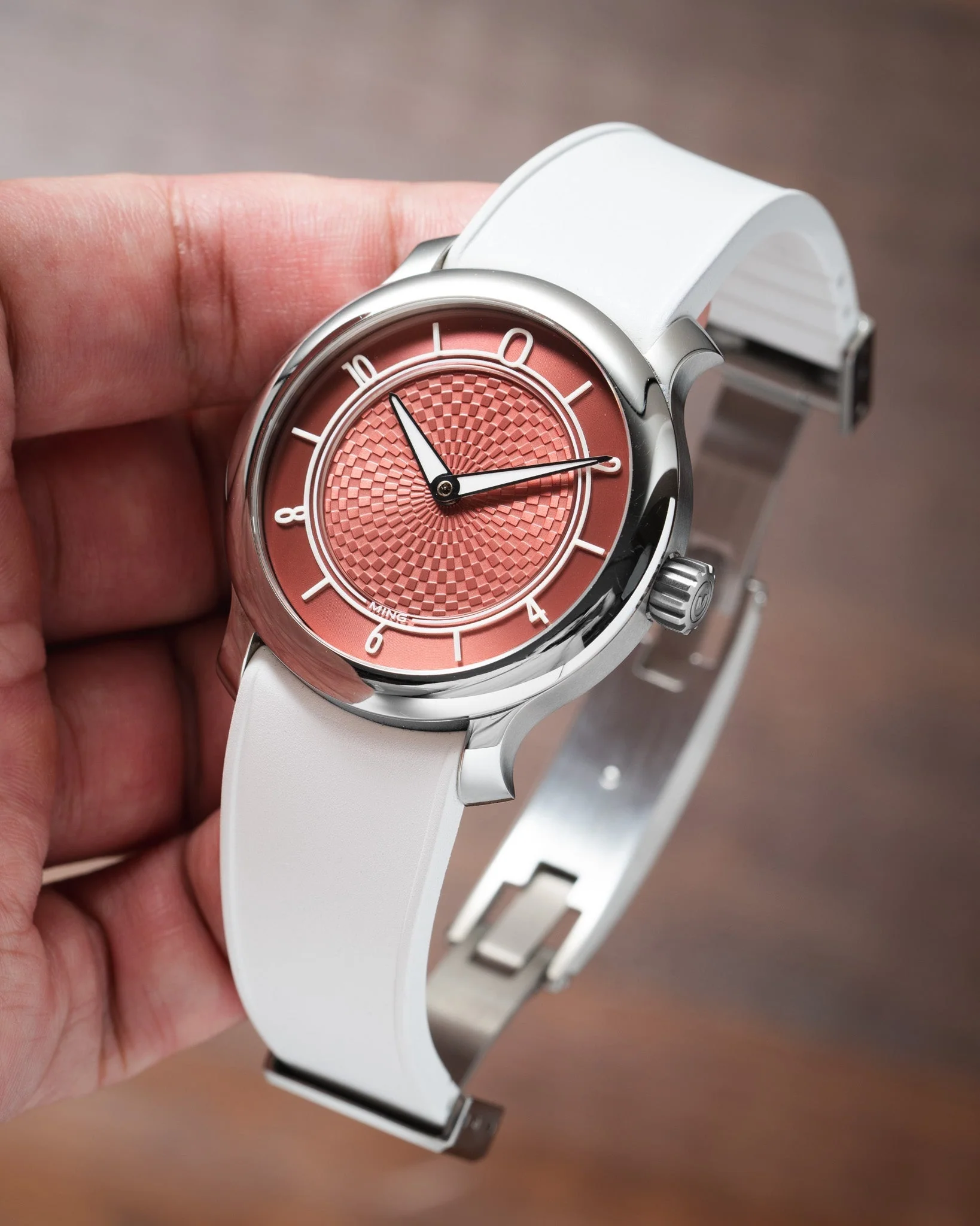 White Curved CTS Rubber Strap - Image 8