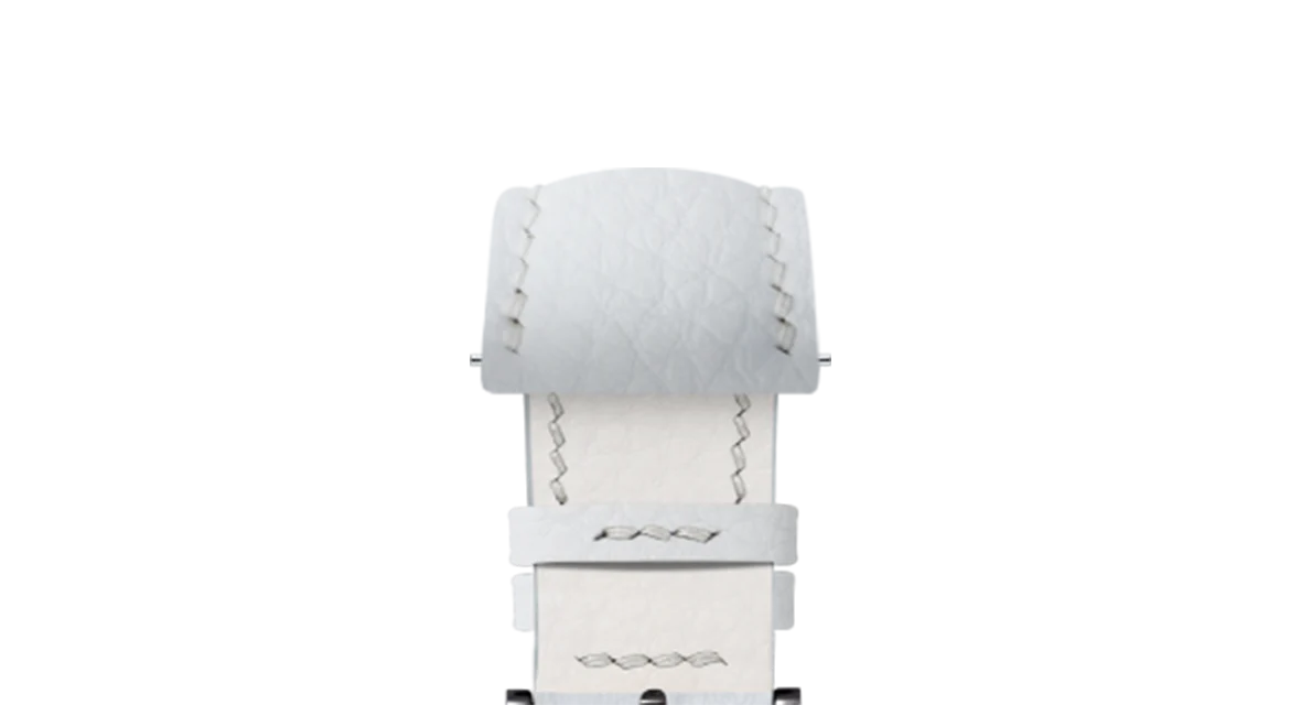 White Rubberised Leather (Togo) Signature Strap - Image 11