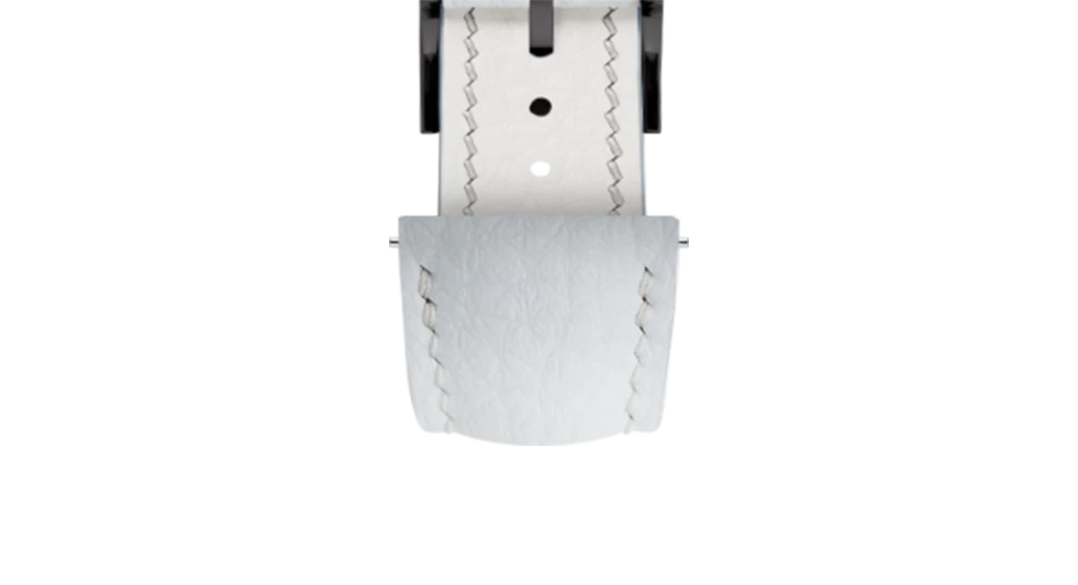 White Rubberised Leather (Togo) Signature Strap - Image 12