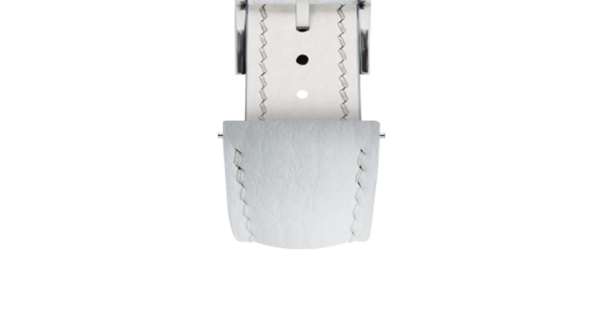 White Rubberised Leather (Togo) Signature Strap - Image 6