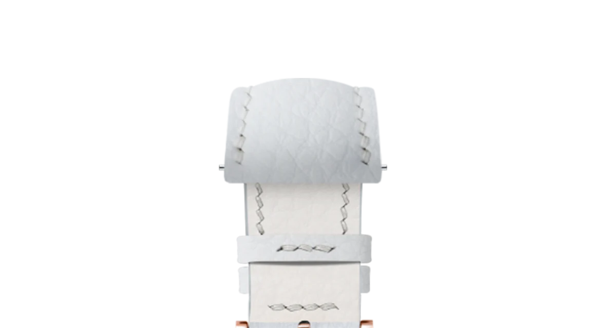 White Rubberised Leather (Togo) Signature Strap - Image 7