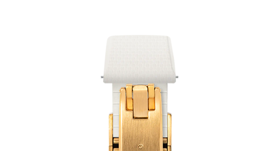 White Sailcloth CTS Rubber Strap for Cartier Santos de Cartier - Image 10
