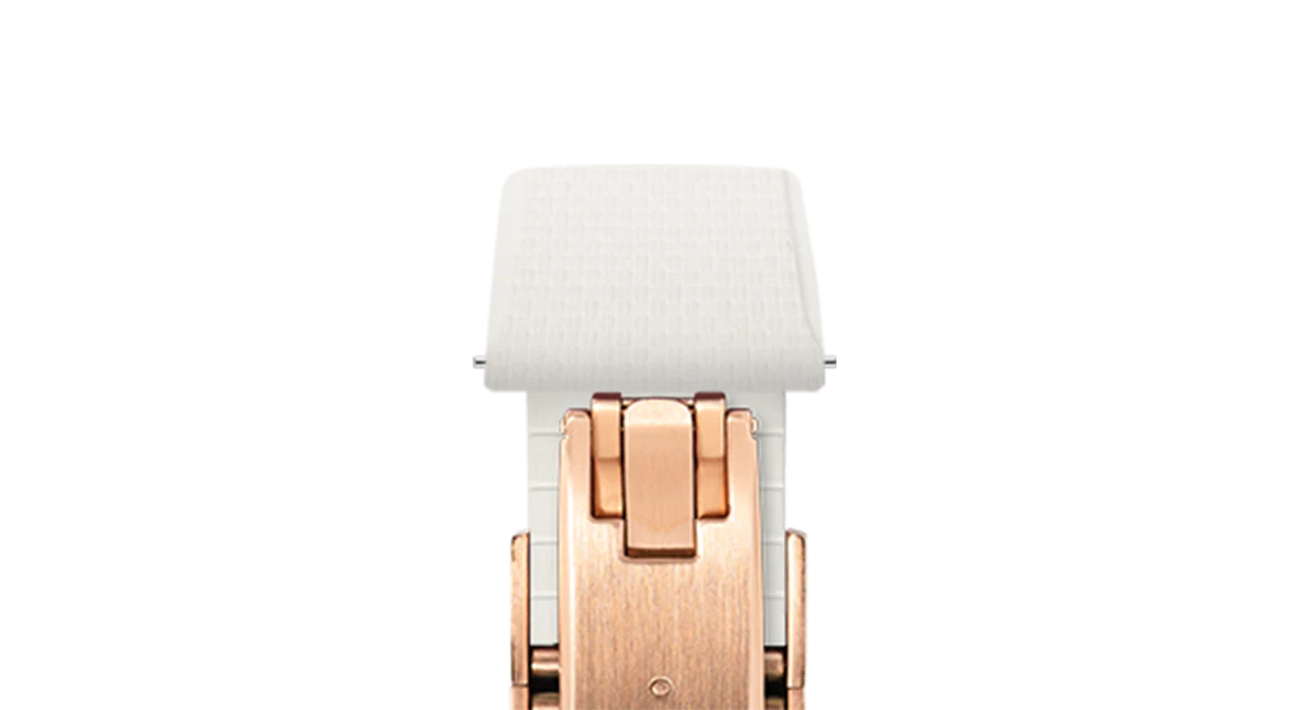 White Sailcloth CTS Rubber Strap for Cartier Santos de Cartier - Image 8