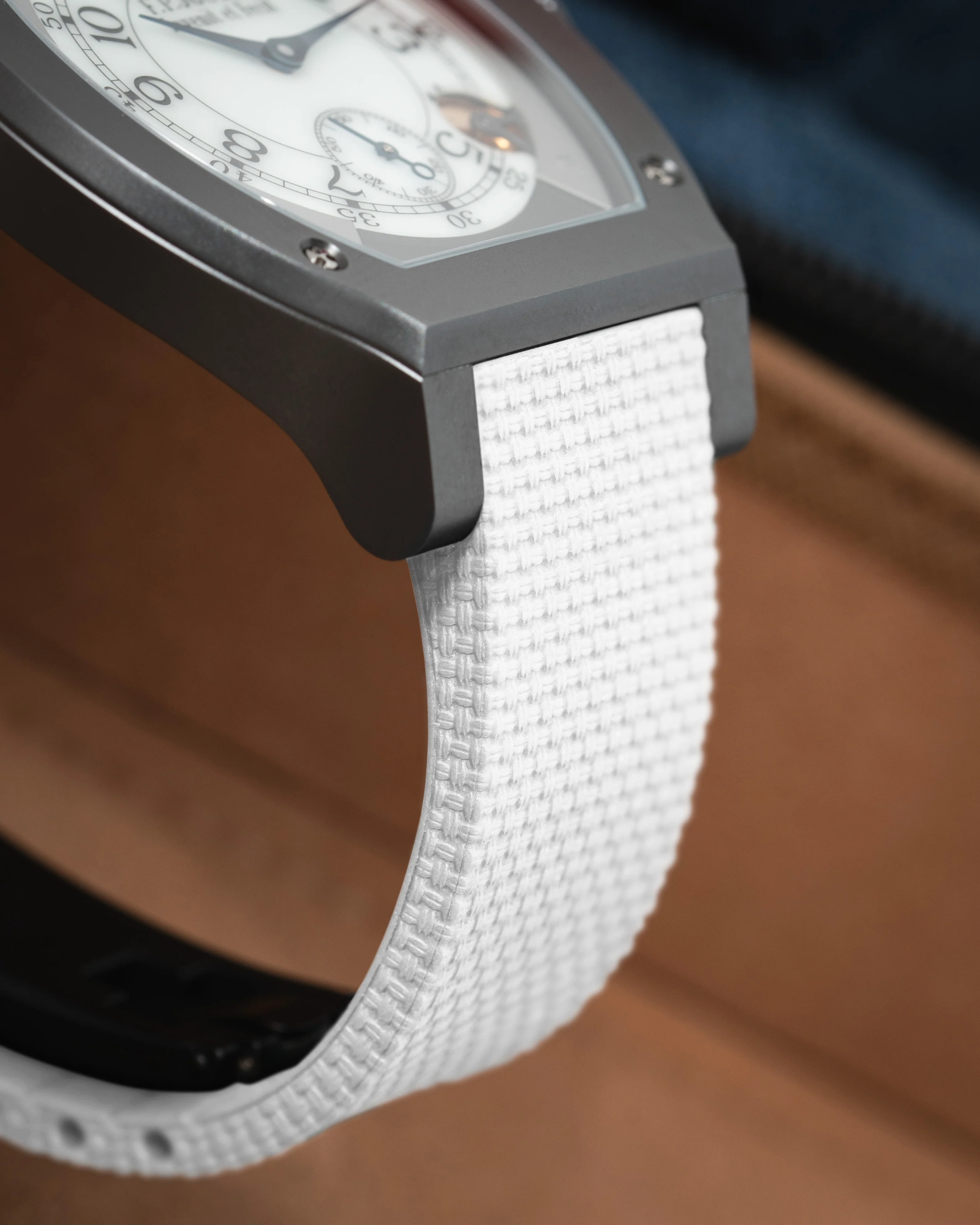 White Sailcloth CTS Rubber Strap for F.P. Journe Élégante - Image 3