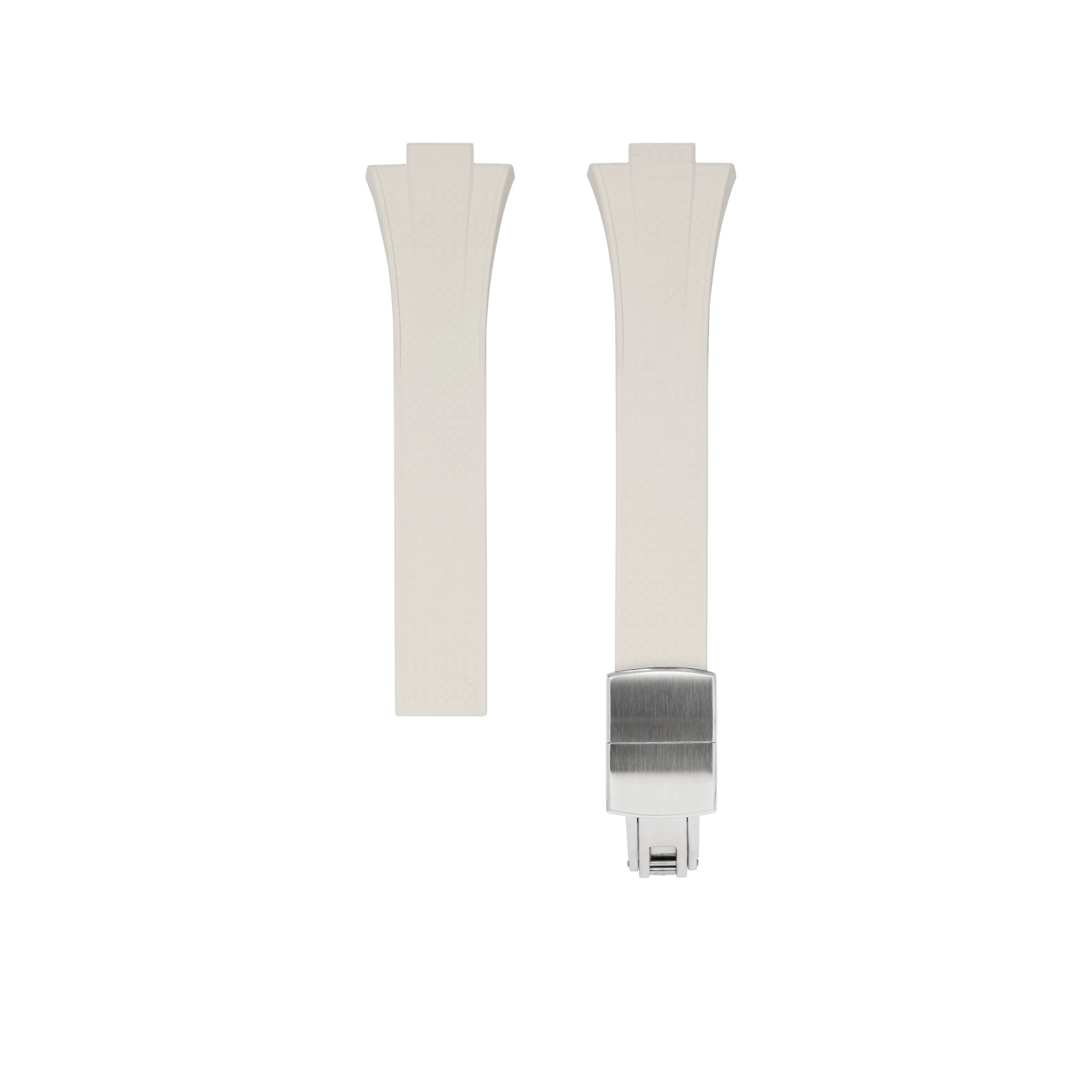 White CTS Rubber Strap for Tissot PRX Chronograph - Image 6