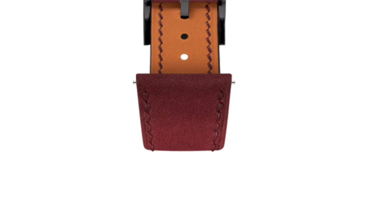 Wine Red Nubuck Slim Strap - Image 12