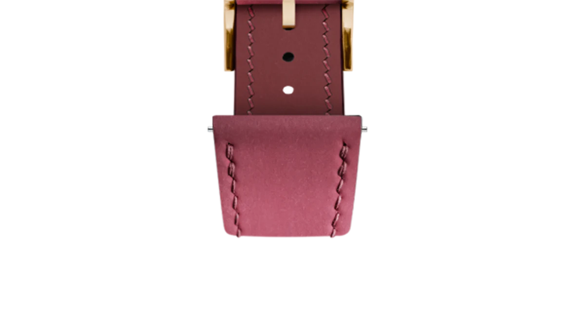 Wine Red Rubberised Leather (Smooth) Slim Strap - Image 11
