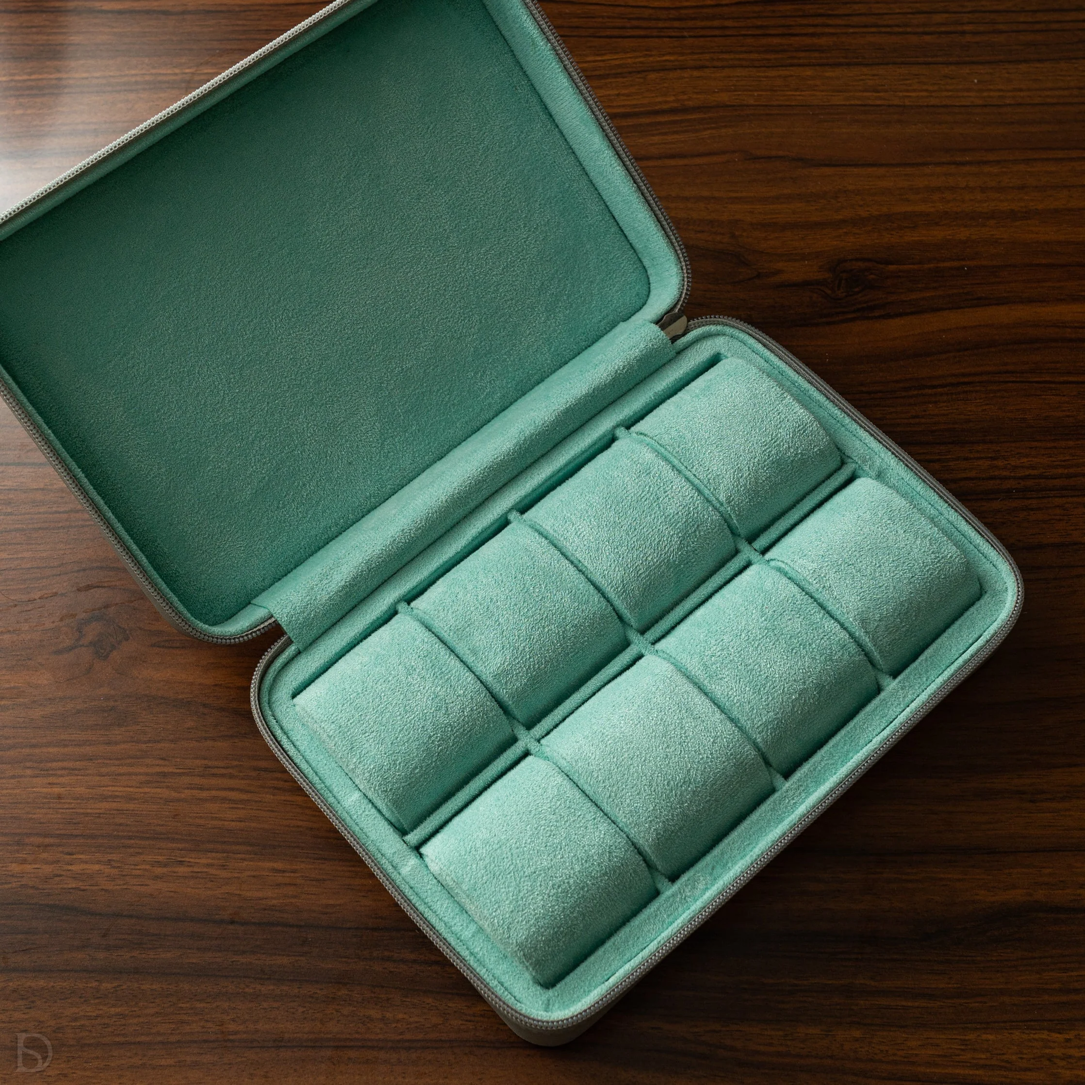 Zip Box (Eight) - Light Grey/Turquoise - Image 2