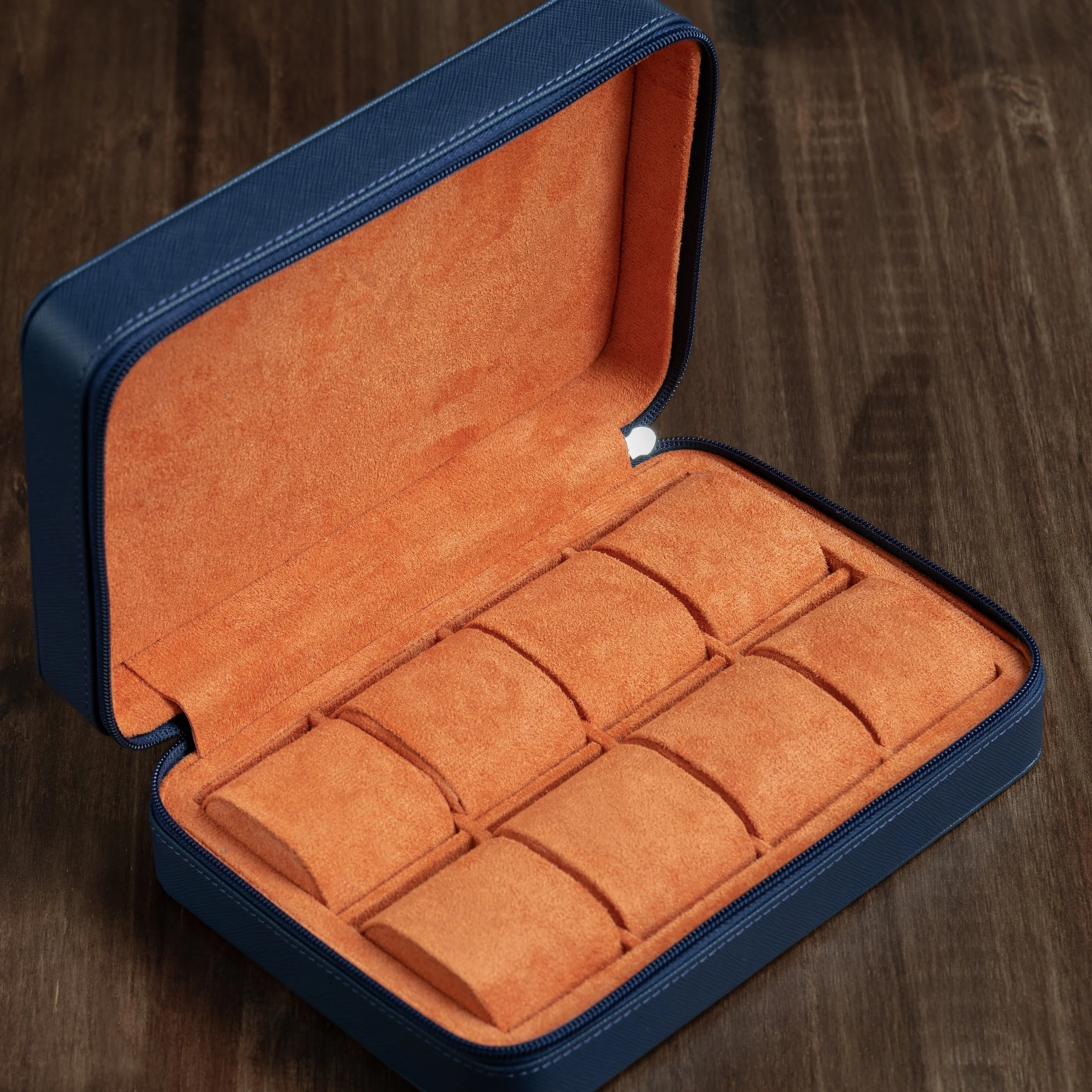Zip Box (Eight) - Navy/Orange - Image 3