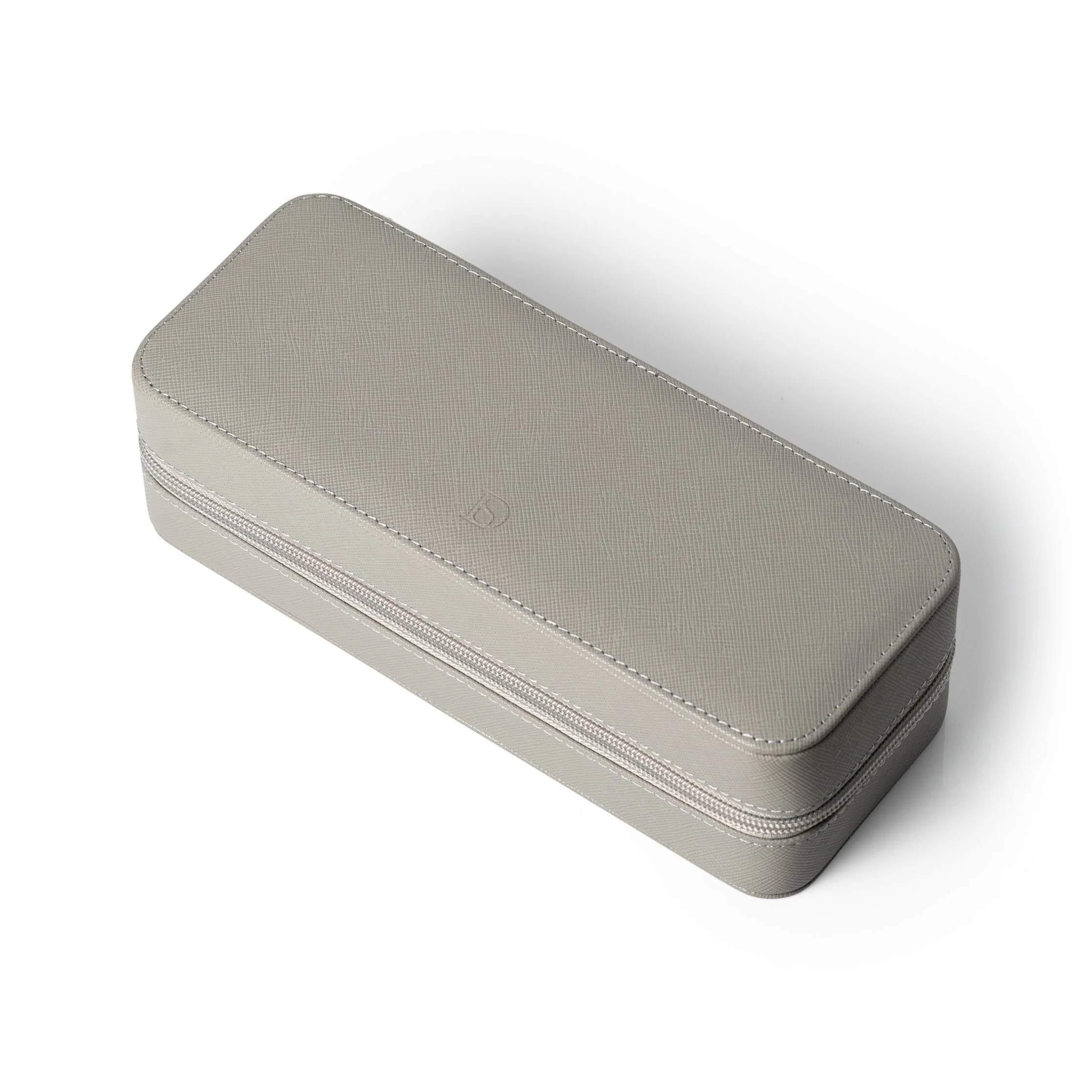 Zip Box (Four) - Light Grey/Turquoise